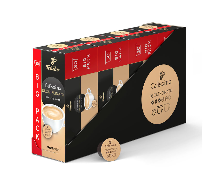 Opakowanie kapsułek do kawy Cafissimo Decaffeinato.