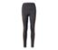 Czarne legginsy sportowe z nadrukiem.