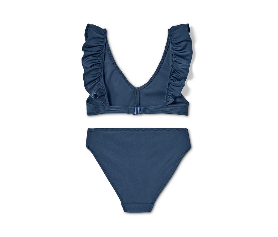 Niebieski zestaw bikini.