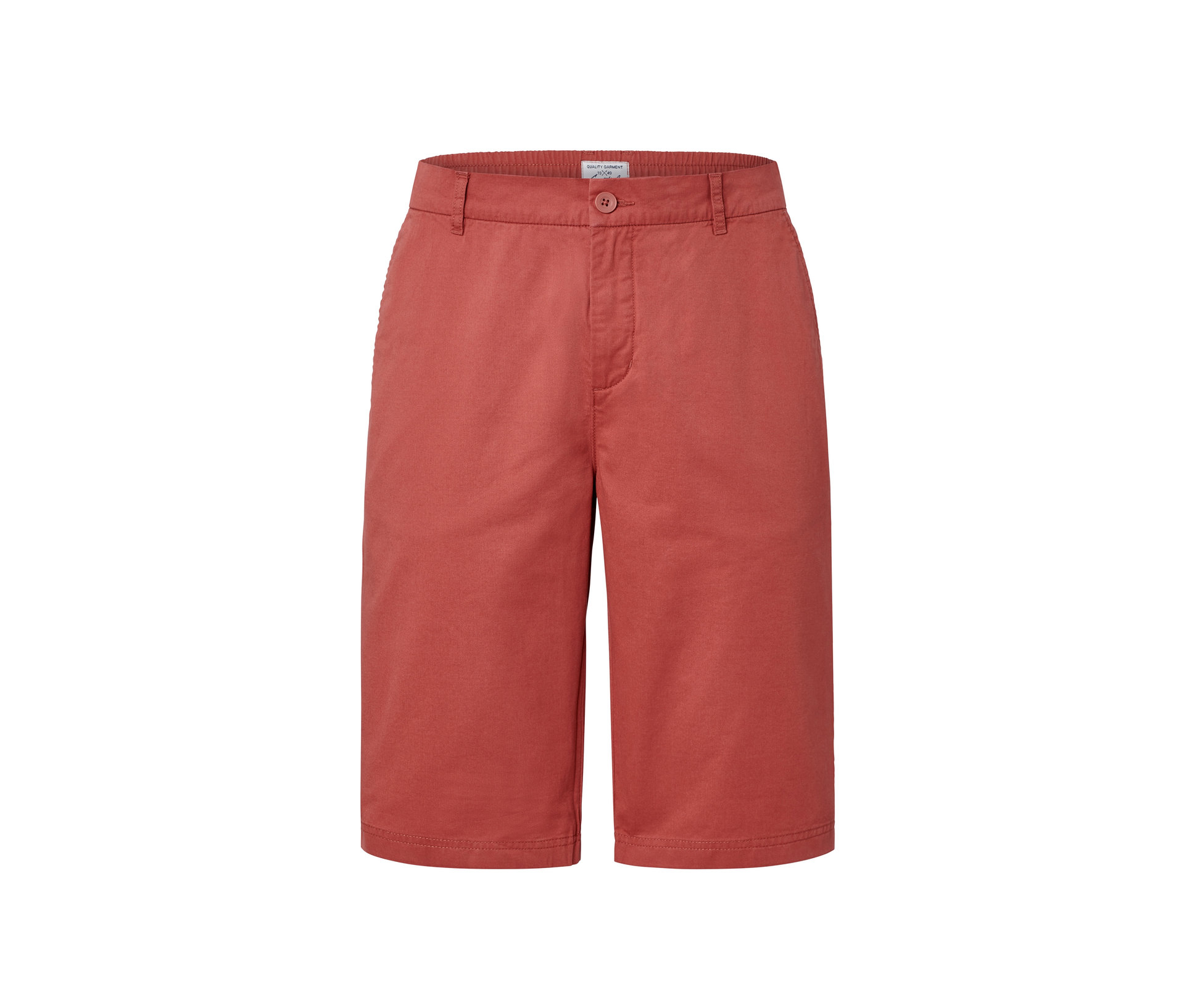 Tchibo - Szorty w stylu chino- brązowy/czerwony