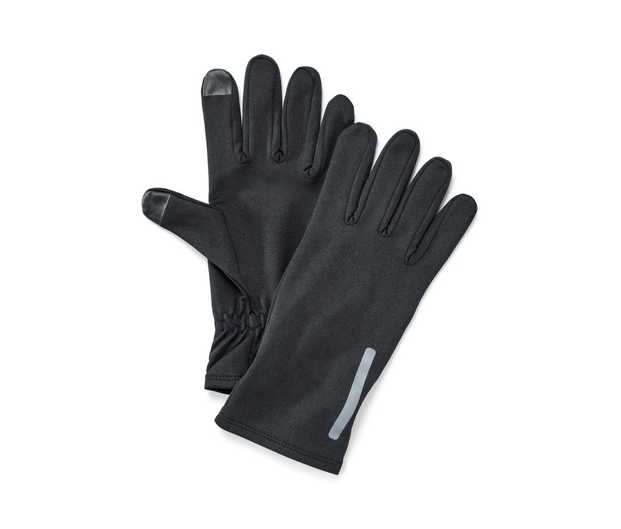 Dwie czarne rękawiczki do biegania.