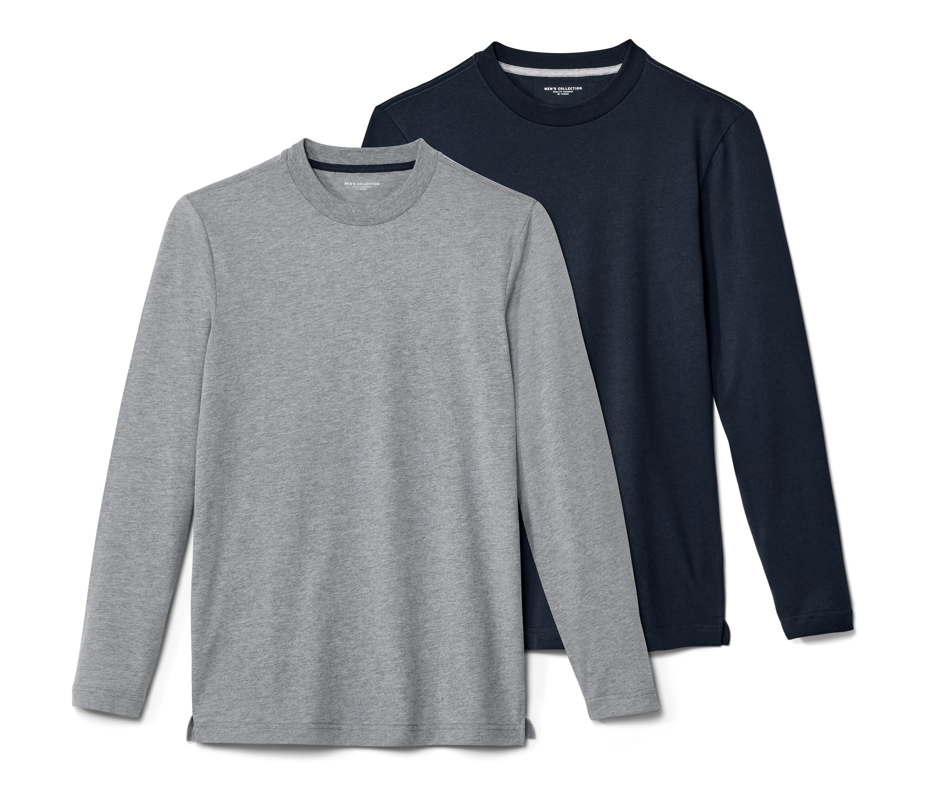 Tchibo - Koszulka z długim rękawem- szary/niebieski