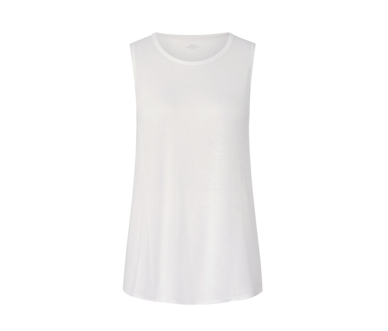 Biały top sportowy.