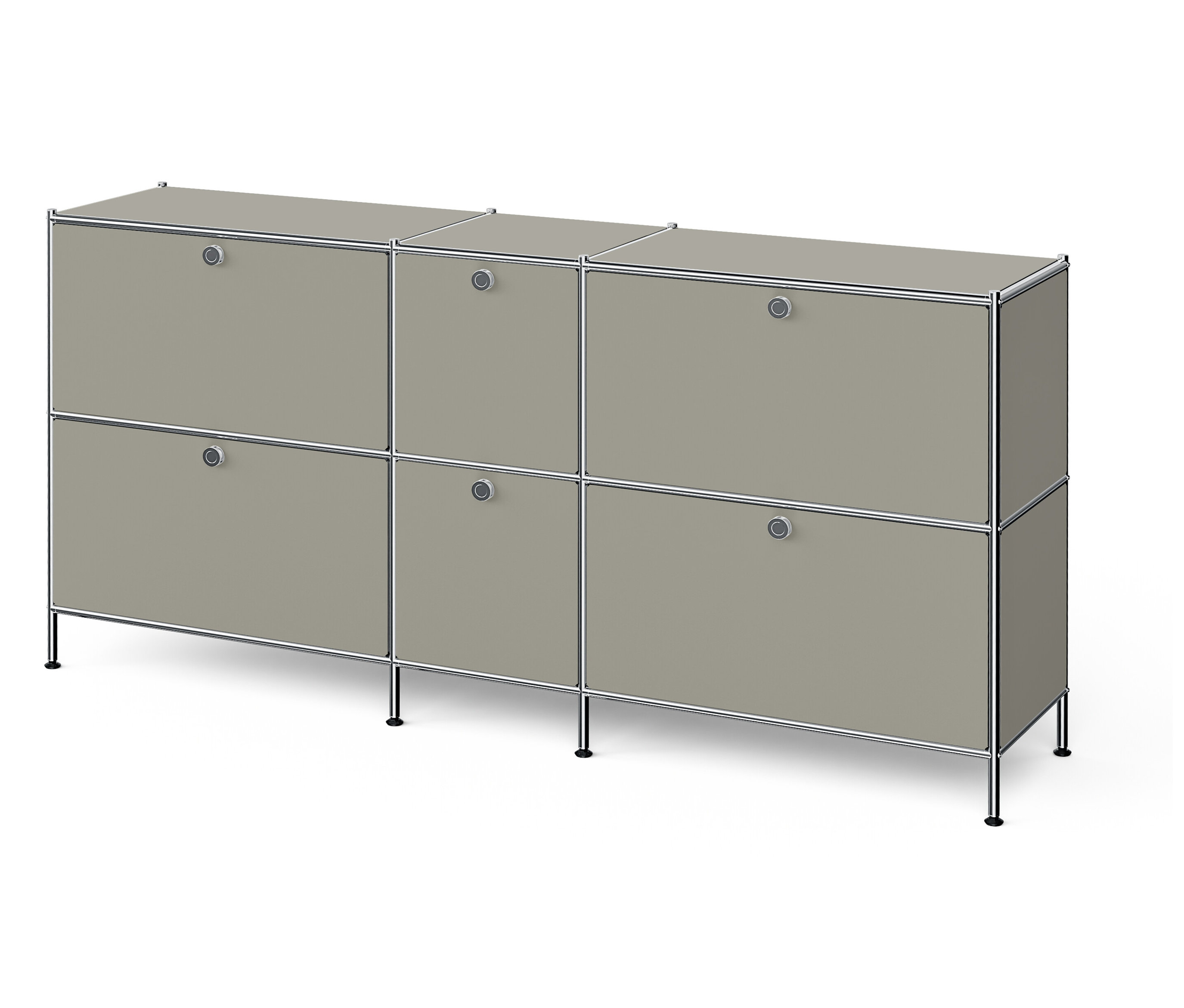 Tchibo - Metalowa szafka typu sideboard „Cn3” duża - kolor: szary