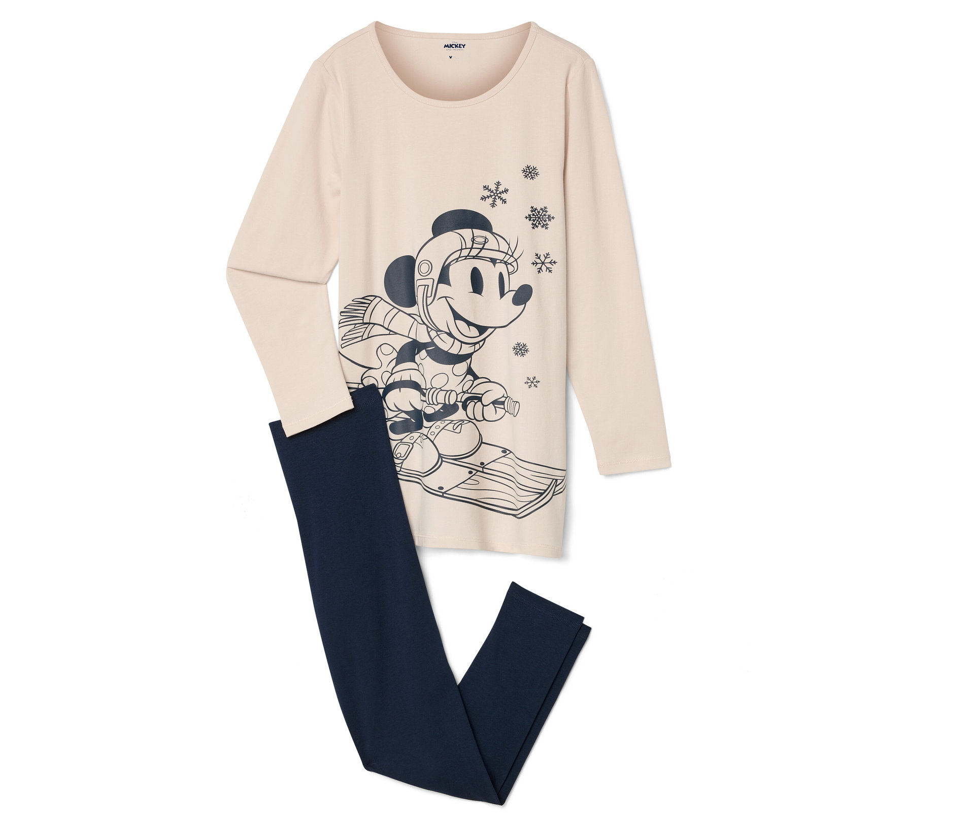 Tchibo - Piżama „Mickey i przyjaciele”- niebieski/beżowy/z nadrukiem