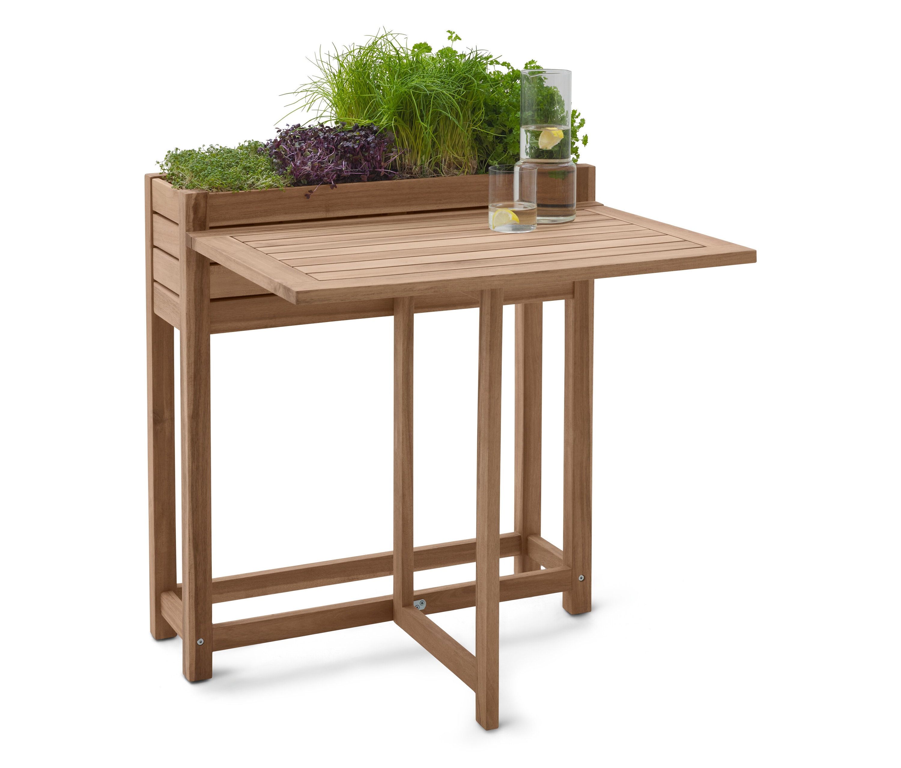 Tchibo - Skrzynka na kwiaty z rozkładanym stolikiem - kolor: brązowy