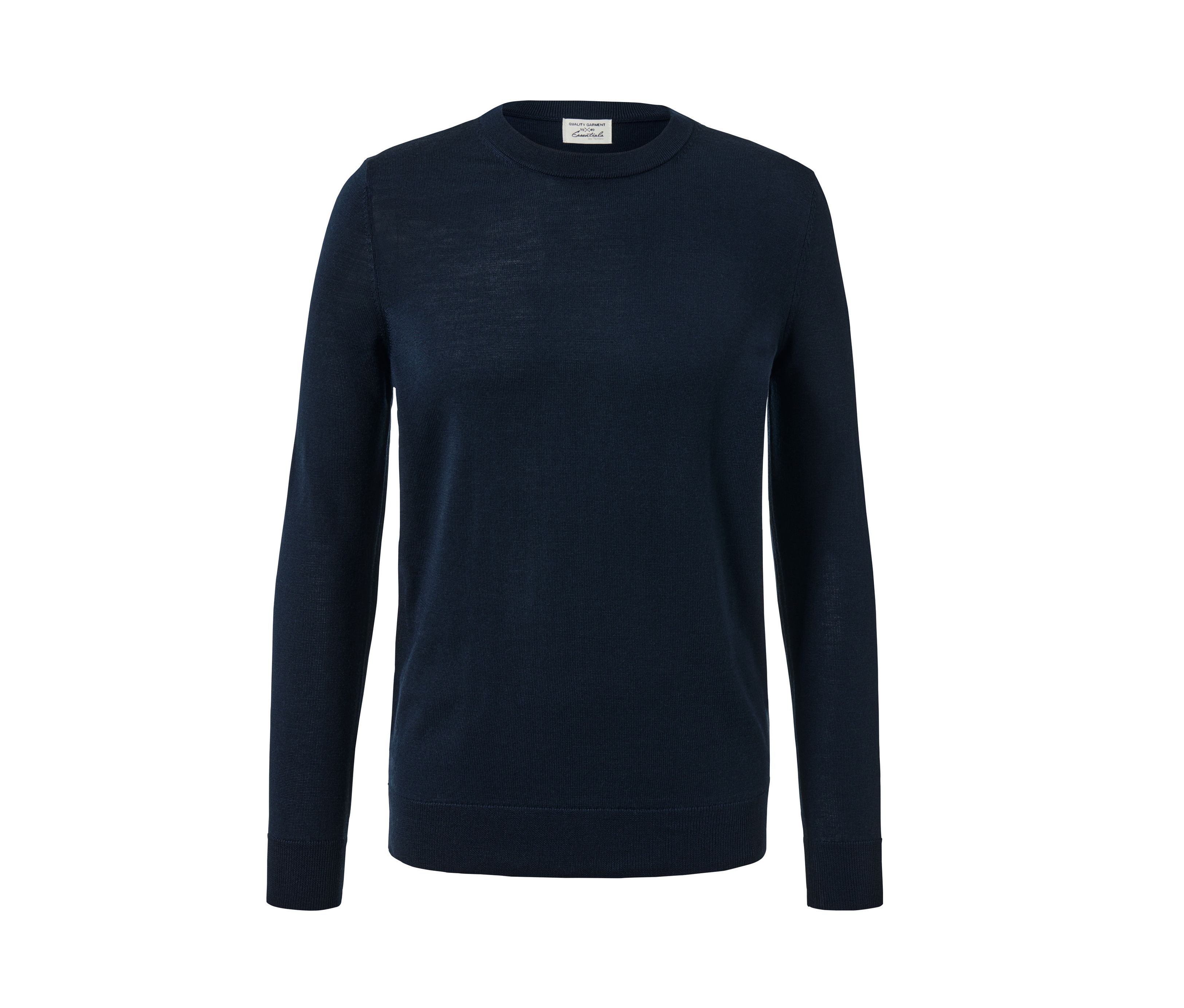 Tchibo - Sweter z wełny merino, szary/niebieski