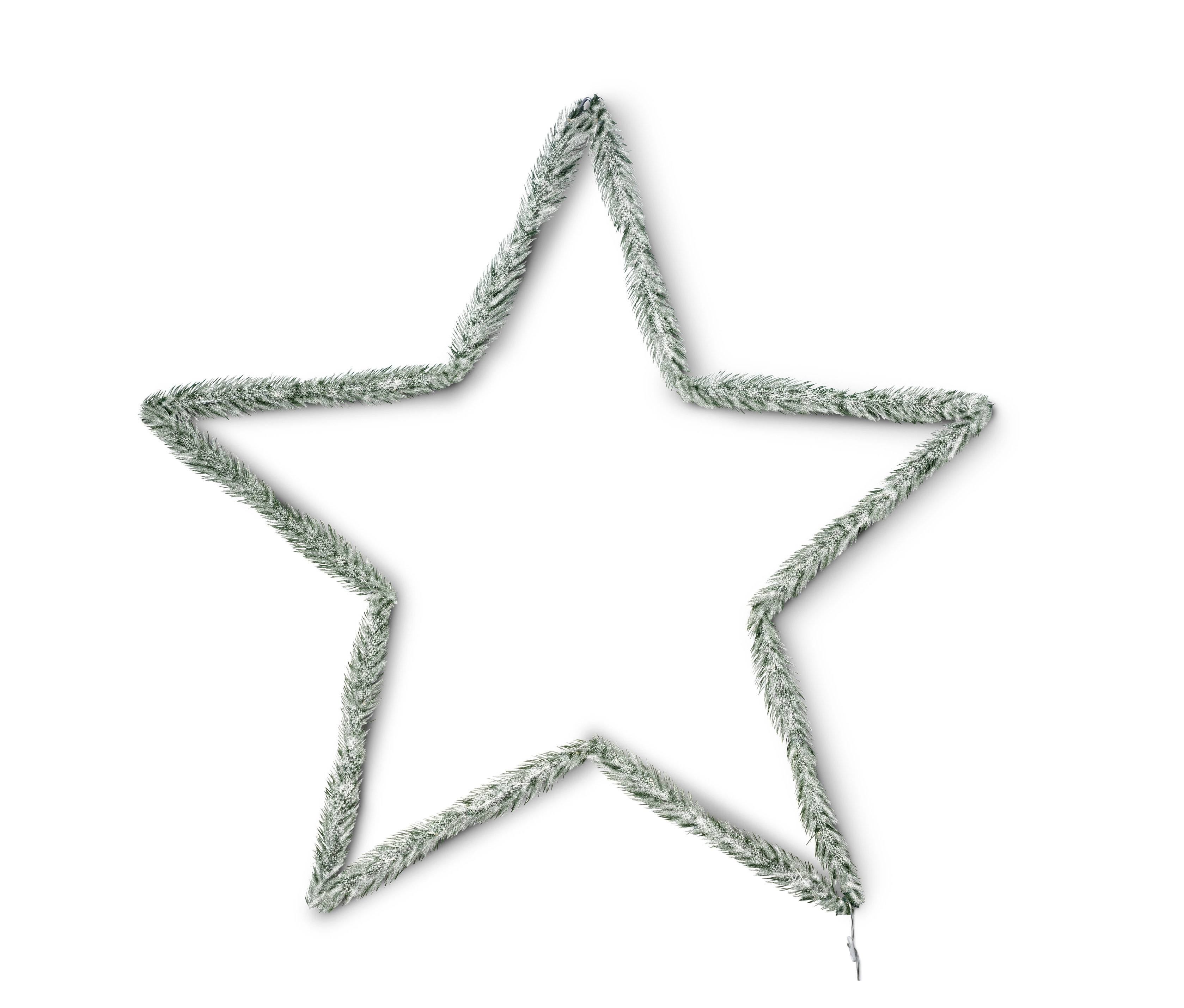 Duża metalowa gwiazda LED.