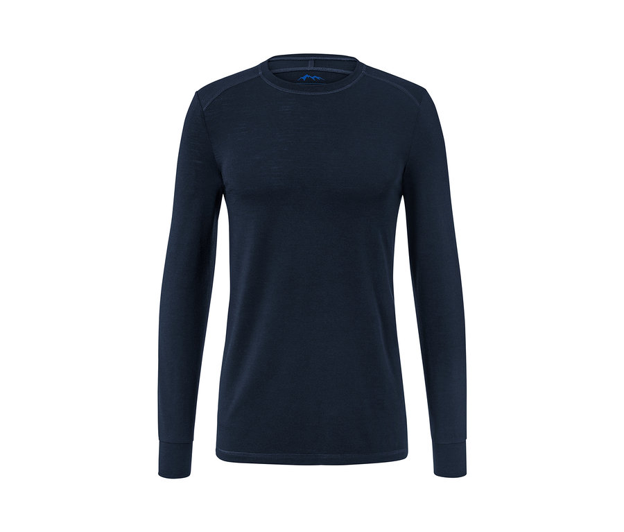 Granatowa koszulka z długim rękawem z certyfikatem RWS.