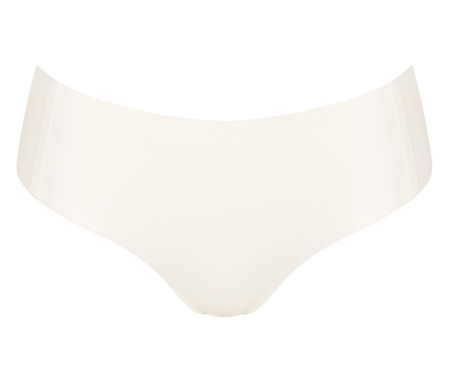 Hipstery sloggi ZERO Feel 2.0, jedwabista biel na białym tle.