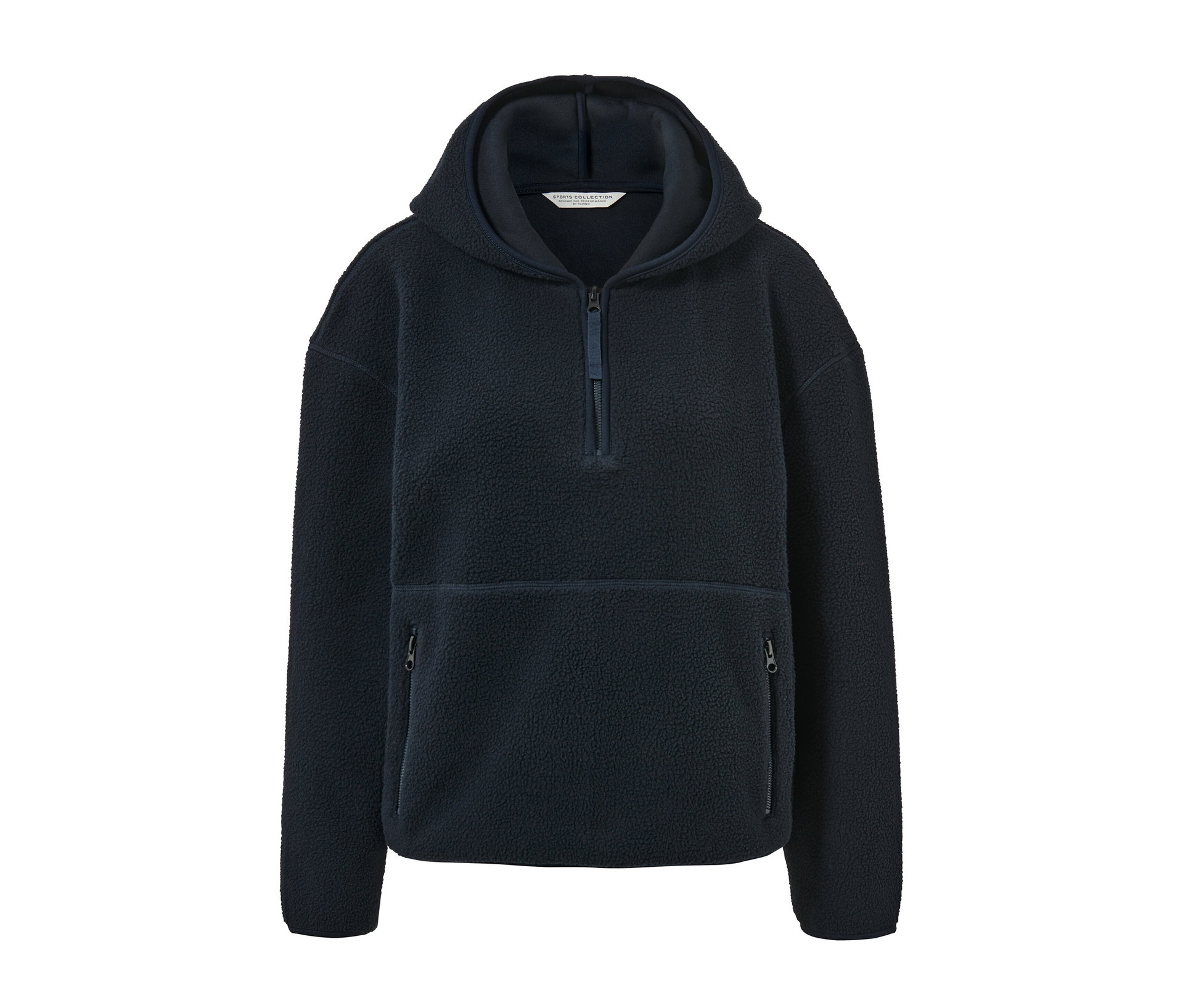 Tchibo - Bluza z kapturem z pluszu, granatowa