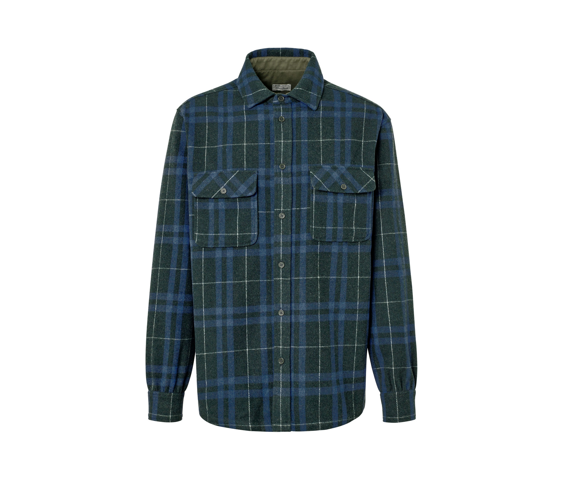 Tchibo - Flanelowa kurtka koszulowa- zielony/niebieski/w kratkę