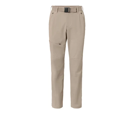 Jasnobeżowe spodnie outdoorowe.
