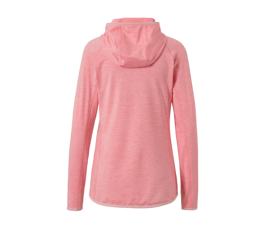 Bluza sportowa, bladoróżowy melanż, widok z tyłu.