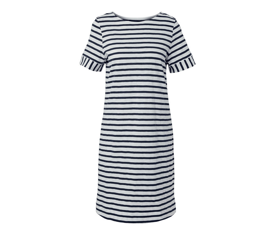 Sukienka dżersejowa w paski.