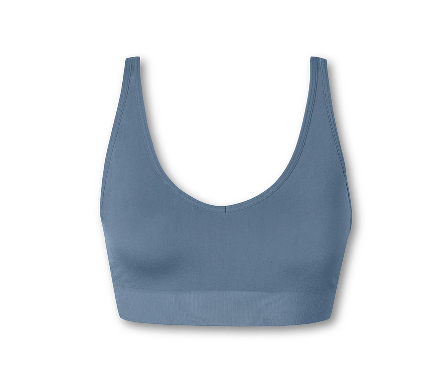 Niebieski miękki biustonosz z wkładkami SCHIESSER.