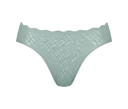 Zbliżenie na figi high leg sloggi ZERO Feel Bliss w kolorze misty turquoise.
