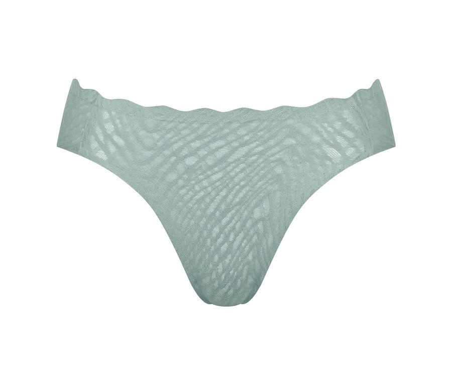 Zbliżenie na figi high leg sloggi ZERO Feel Bliss w kolorze misty turquoise.