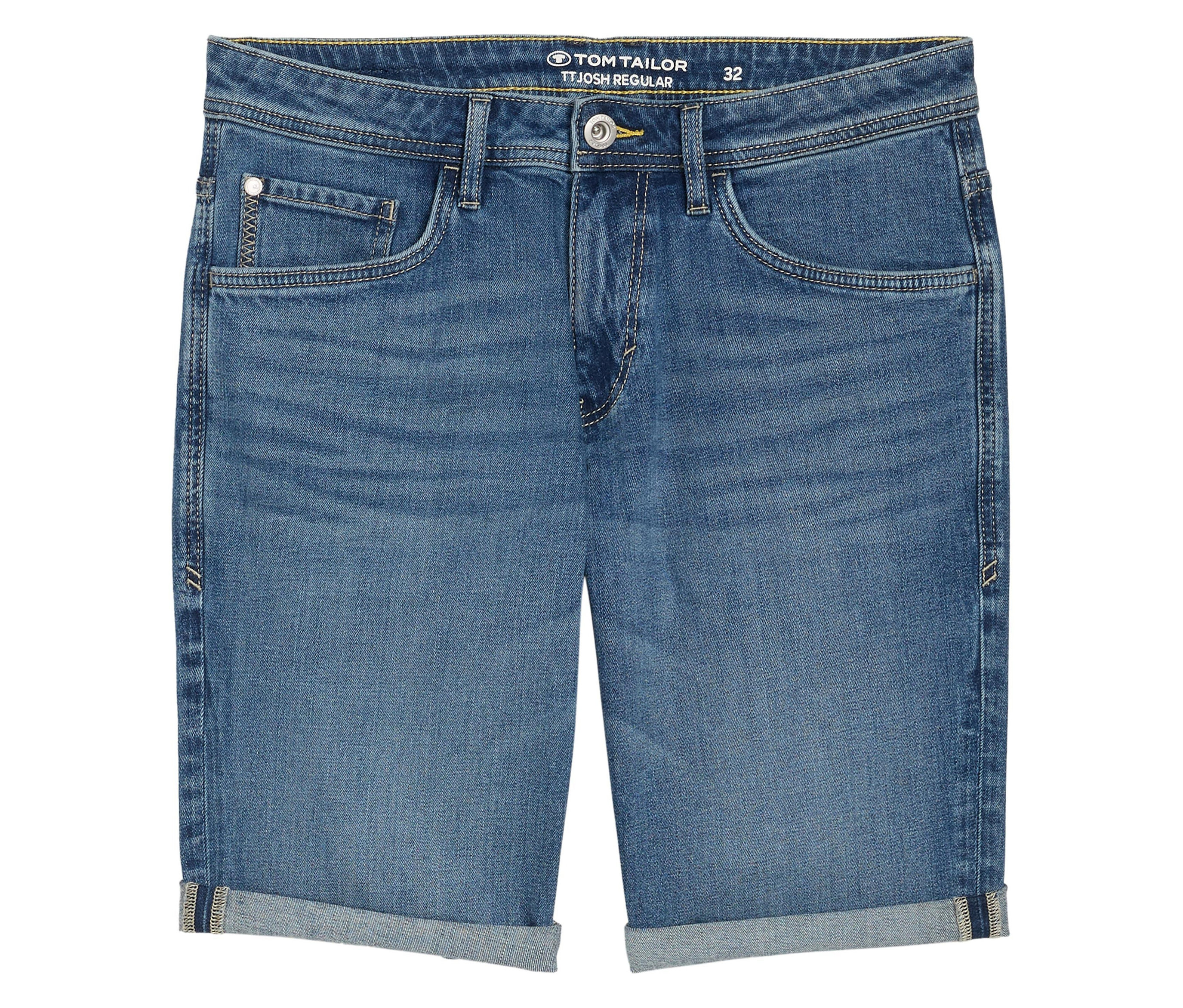 Szorty jeansowe Tom Tailor Ttjosh Regular Slim- niebieski