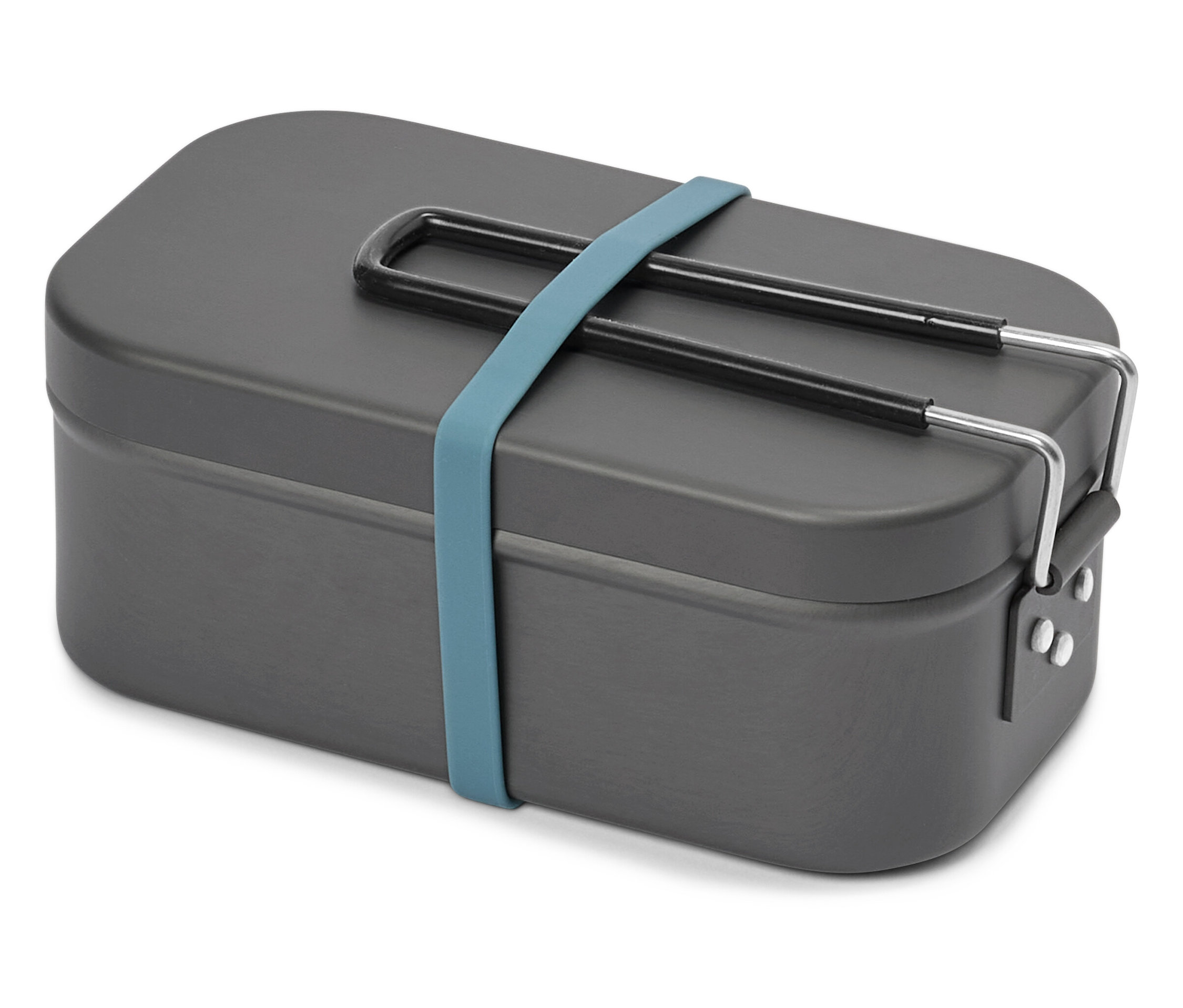 Tchibo - Aluminiowa śniadaniówka - kolor: czarny/szary