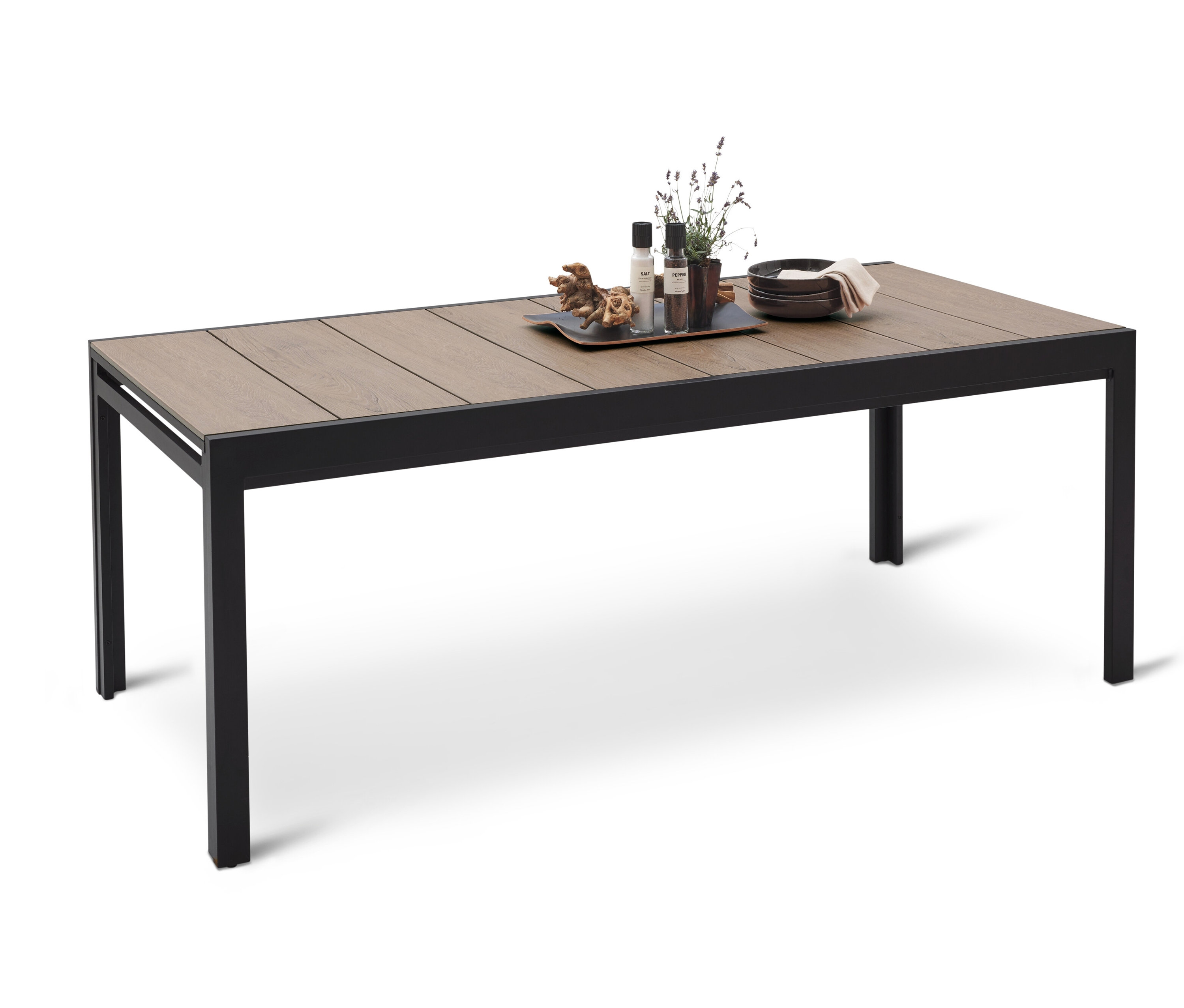 Tchibo - Rozkładany stół z blatem z Duraboard - kolor: czarny/brązowy