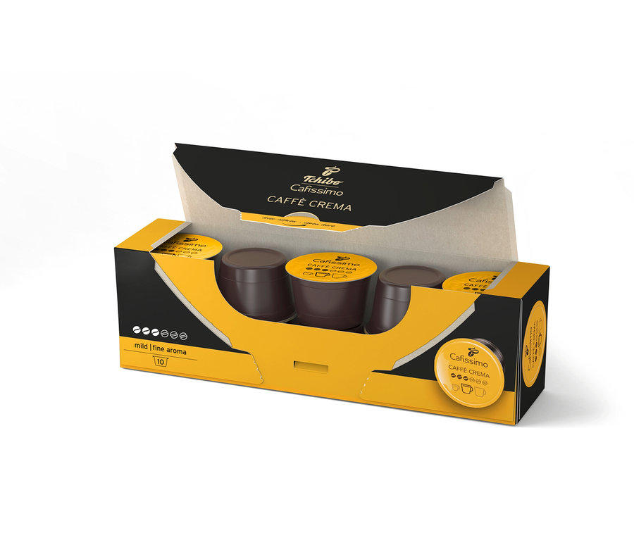 Opakowanie 10 kapsułek Cafissimo Caffè Crema mild.