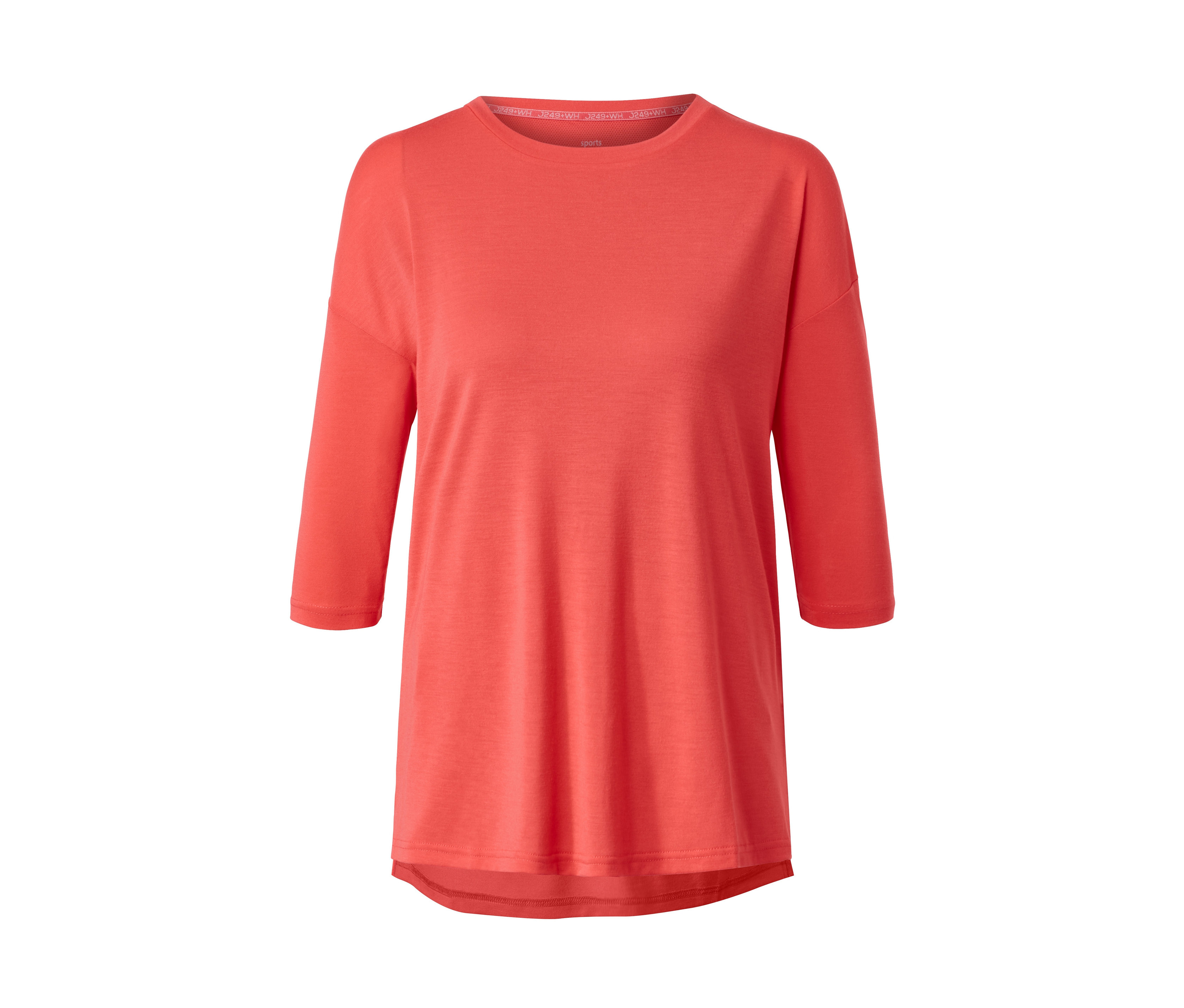 Tchibo - Damska koszulka funkcyjna ze wstawkami z tkaniny dystansowej- czerwony