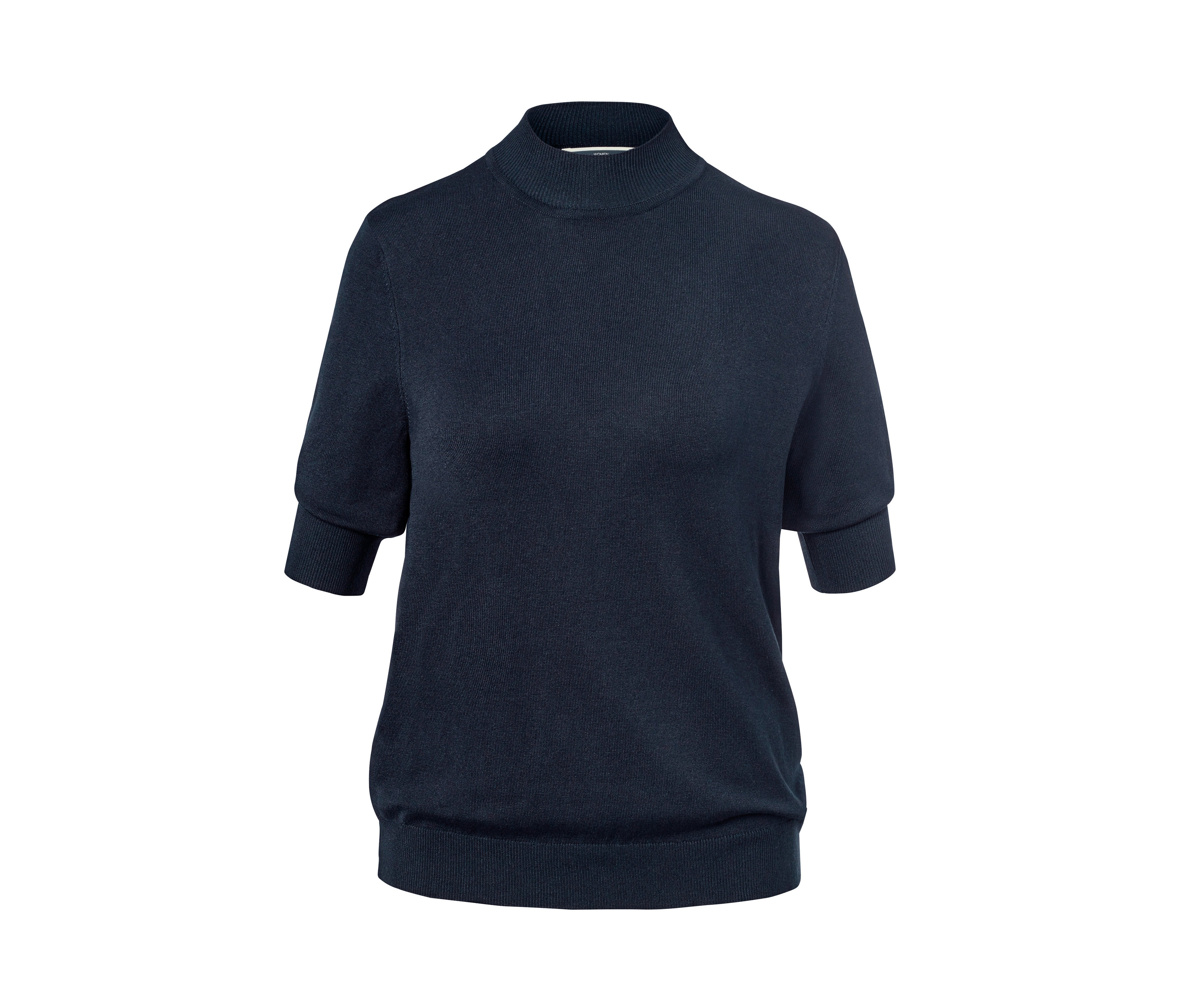 Tchibo - Sweter z delikatnej dzianiny ze stójką- niebieski