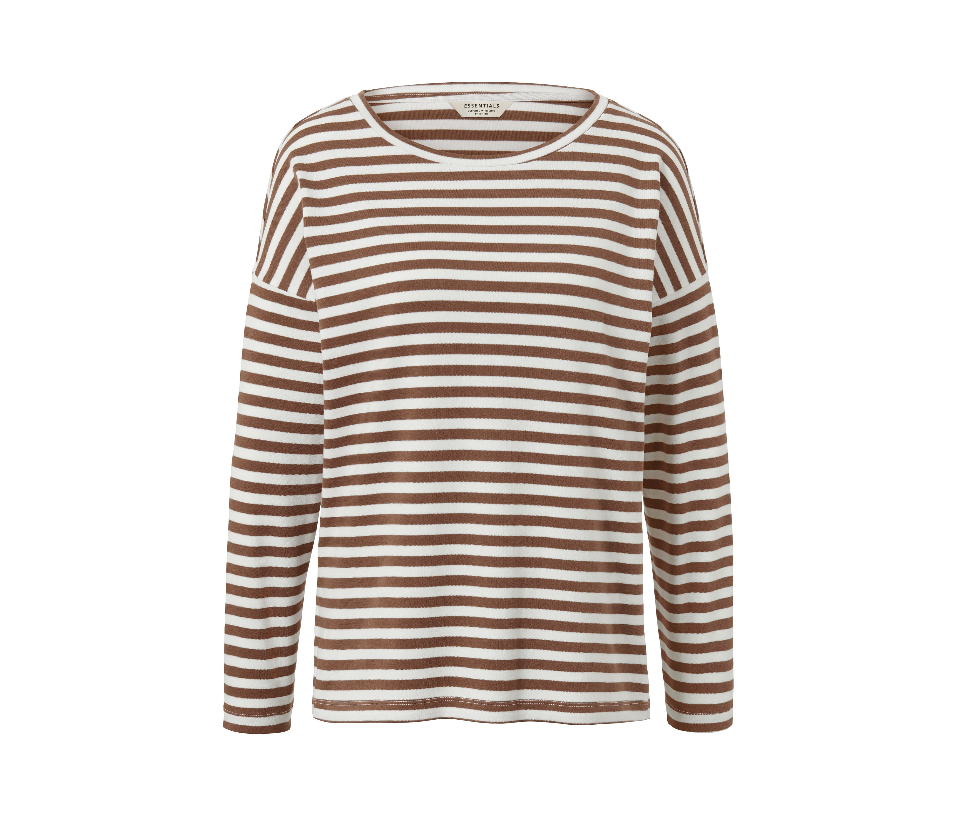 Tchibo - Bluzka z długimi rękawami w paski- biały/beżowy/w paski