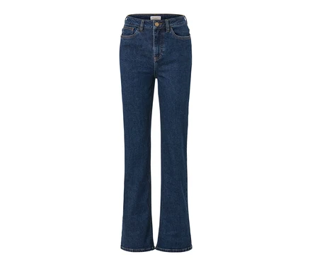 Niebieskie spodnie dżinsowe typu bootcut – fason „Lou”.
