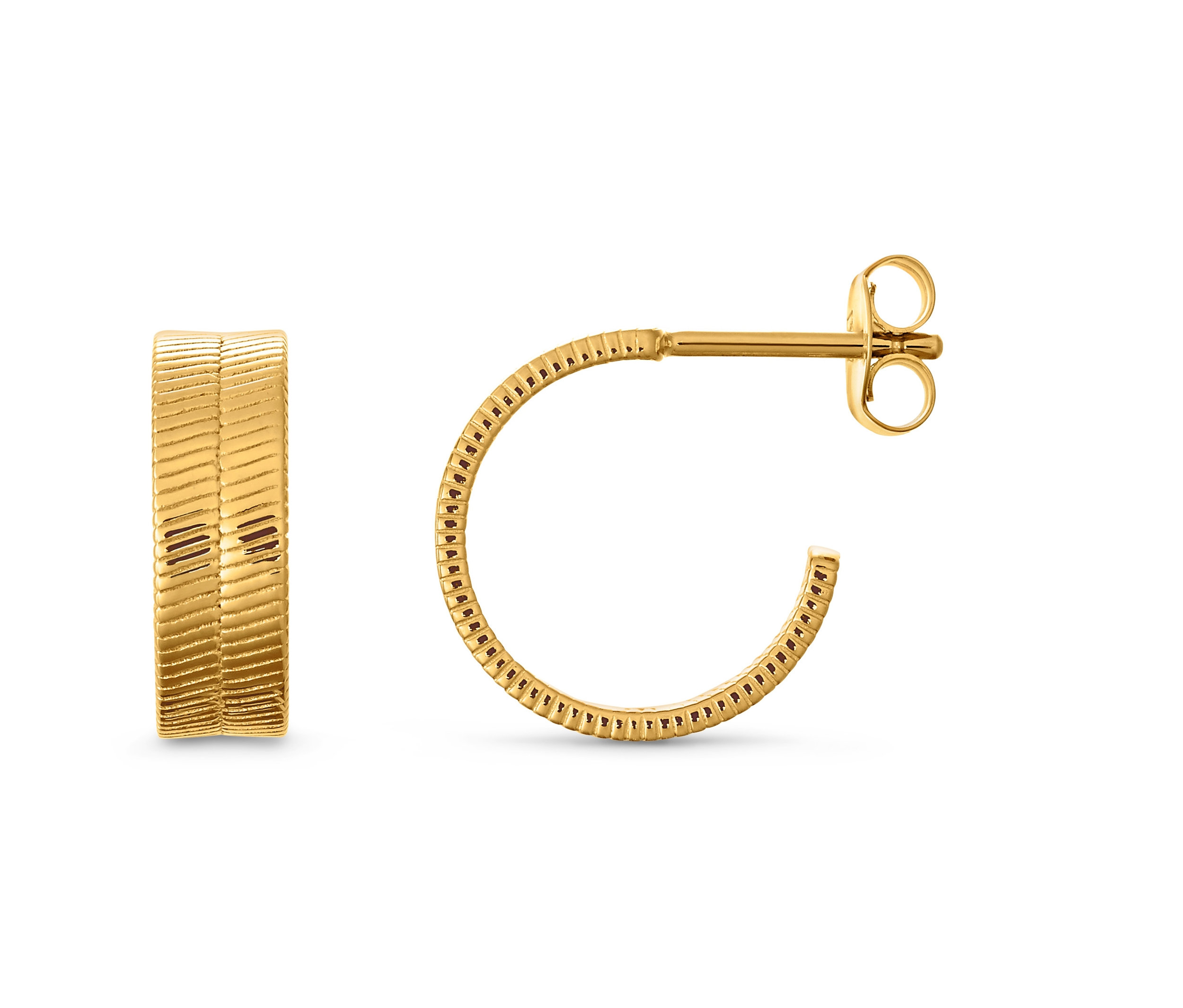 Tchibo - Kolczyki kreole Herringbone ze srebra próby 925