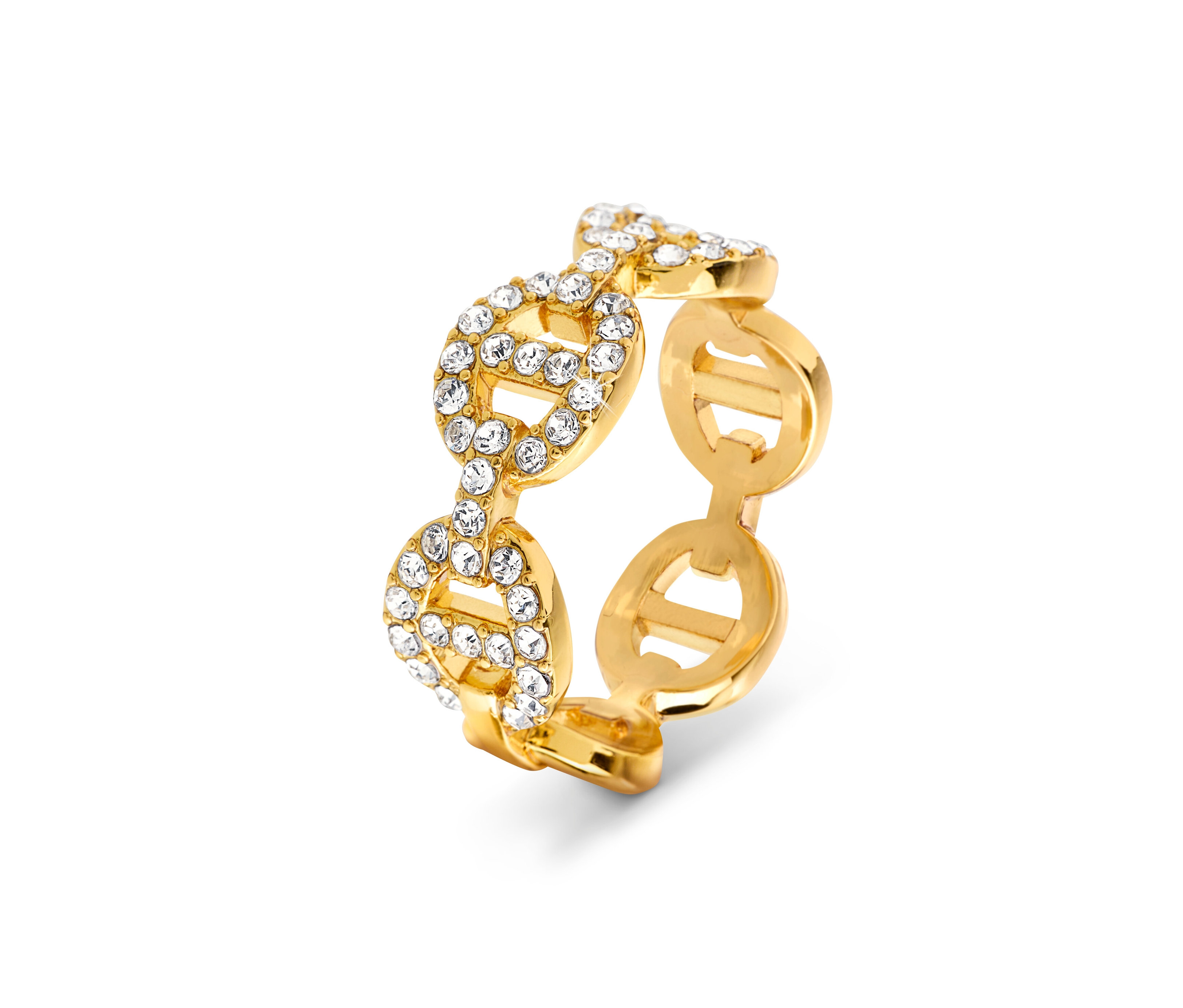 Tchibo - Pierścionek „Kotwica” ze kryształkami