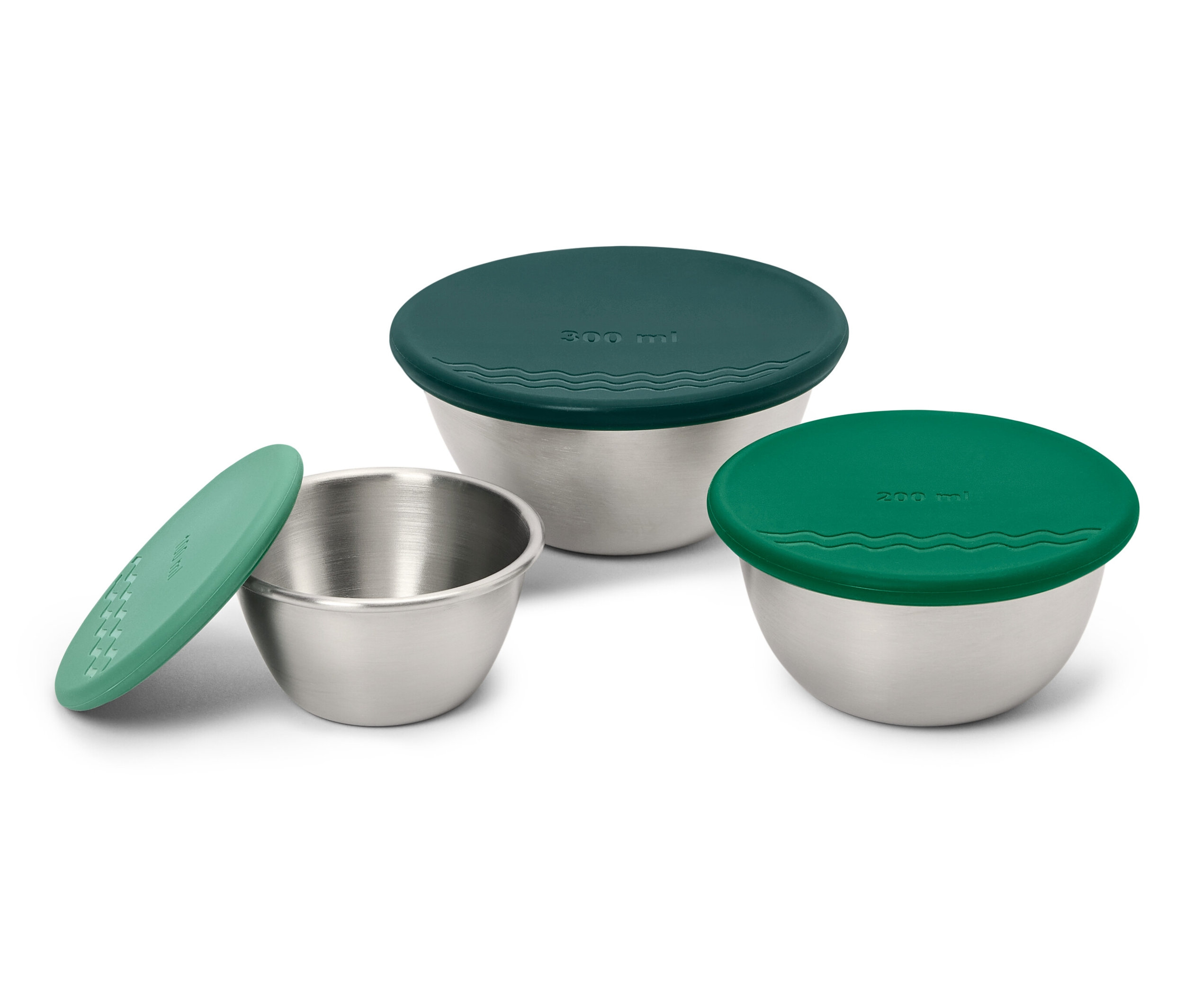 Tchibo - Miseczki ze stali nierdzewnej - kolor: zielony