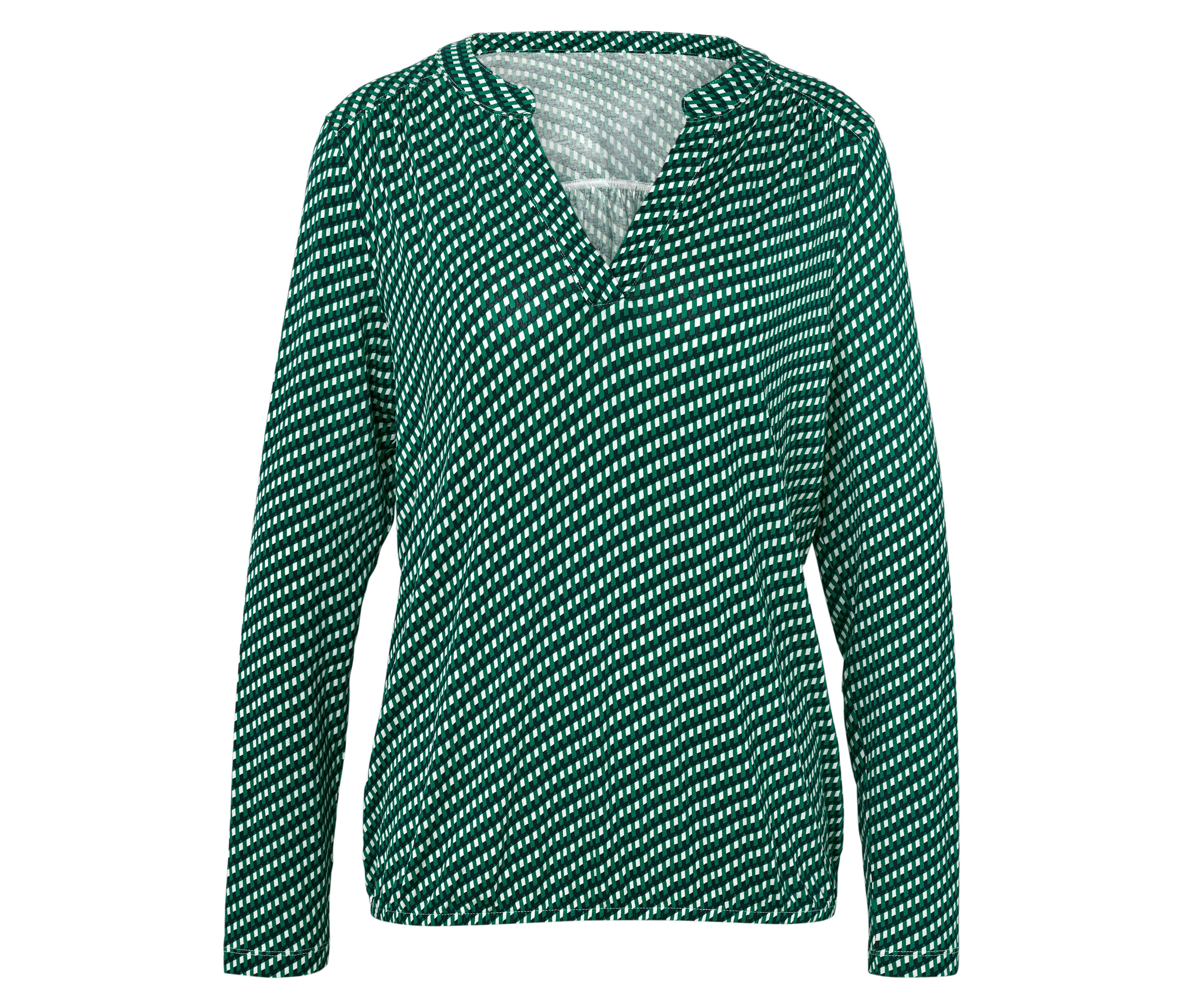 Tchibo - Wzorzysta bluzka- niebieski/zielony/z nadrukiem