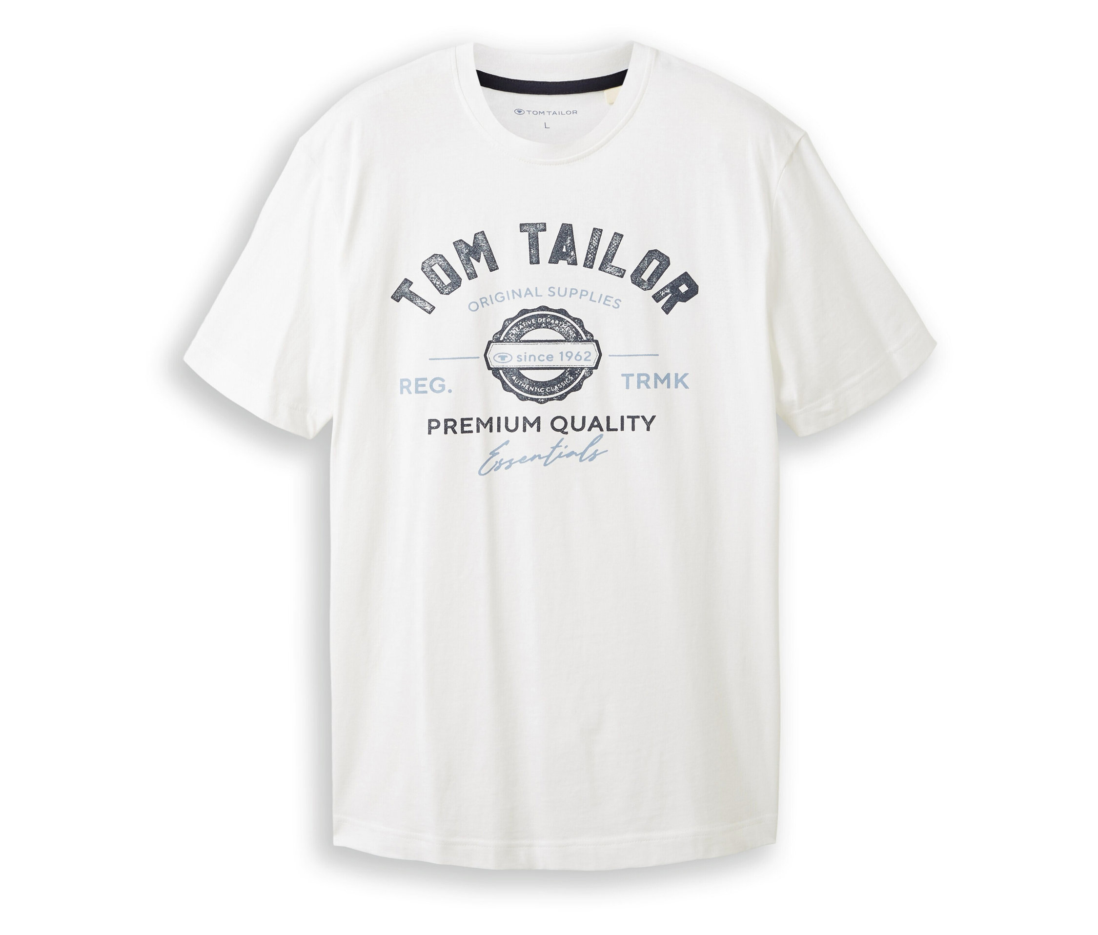 Koszulka z logo Tom Tailor- biały/z nadrukiem