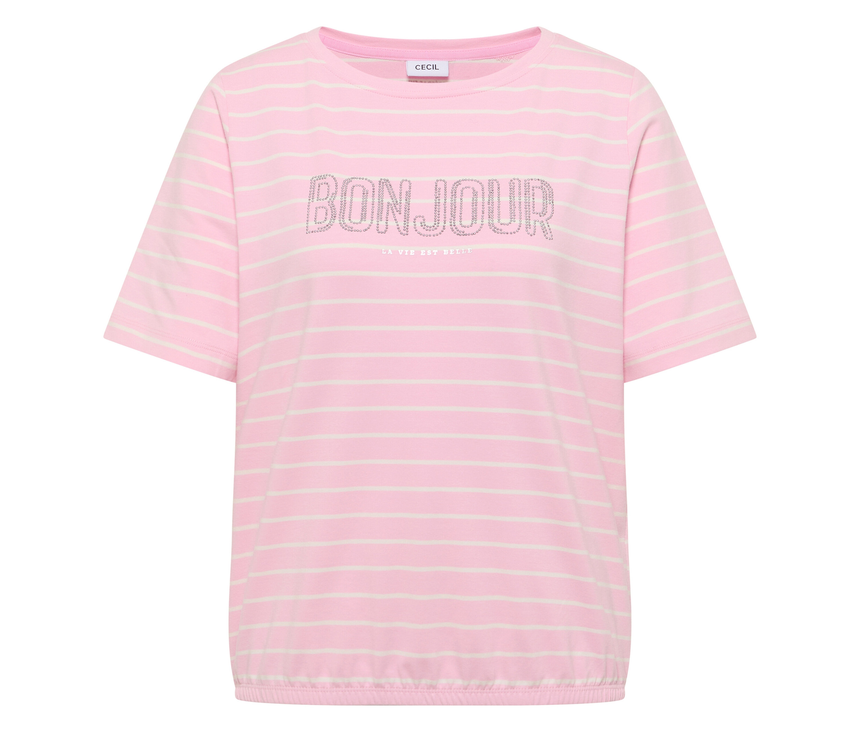 Tchibo - Koszulka Cecil- biały/różowy