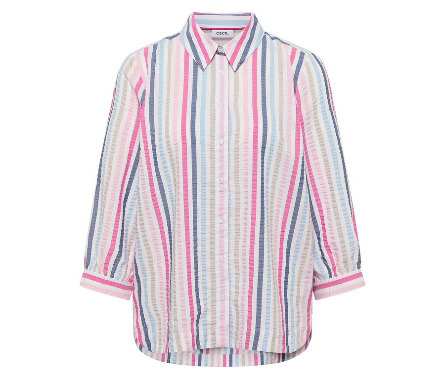 Widoczna bluzka koszulowa CECIL w kolorowe paski.