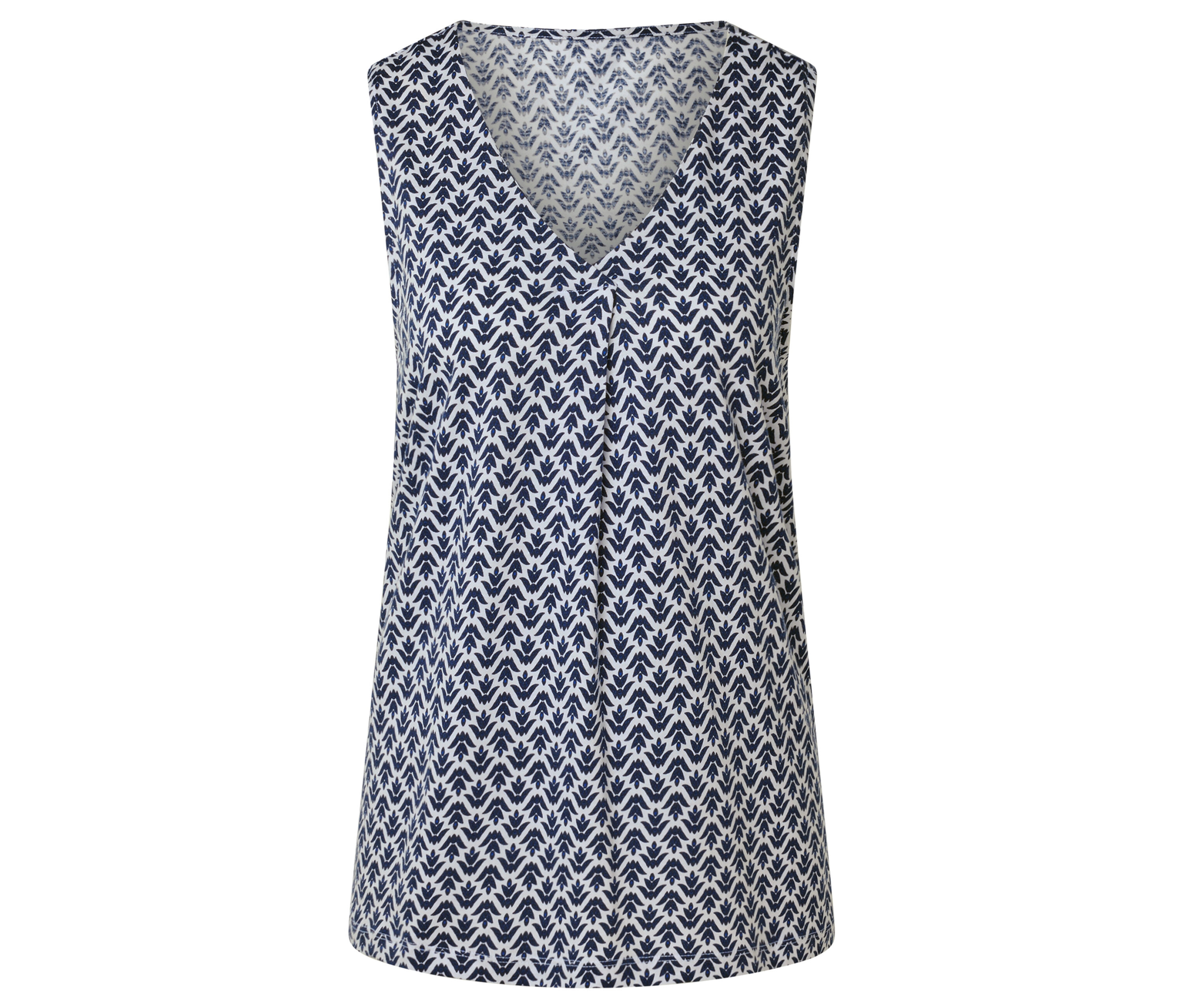 Tchibo - Koszulka z zakładką- niebieski/biały