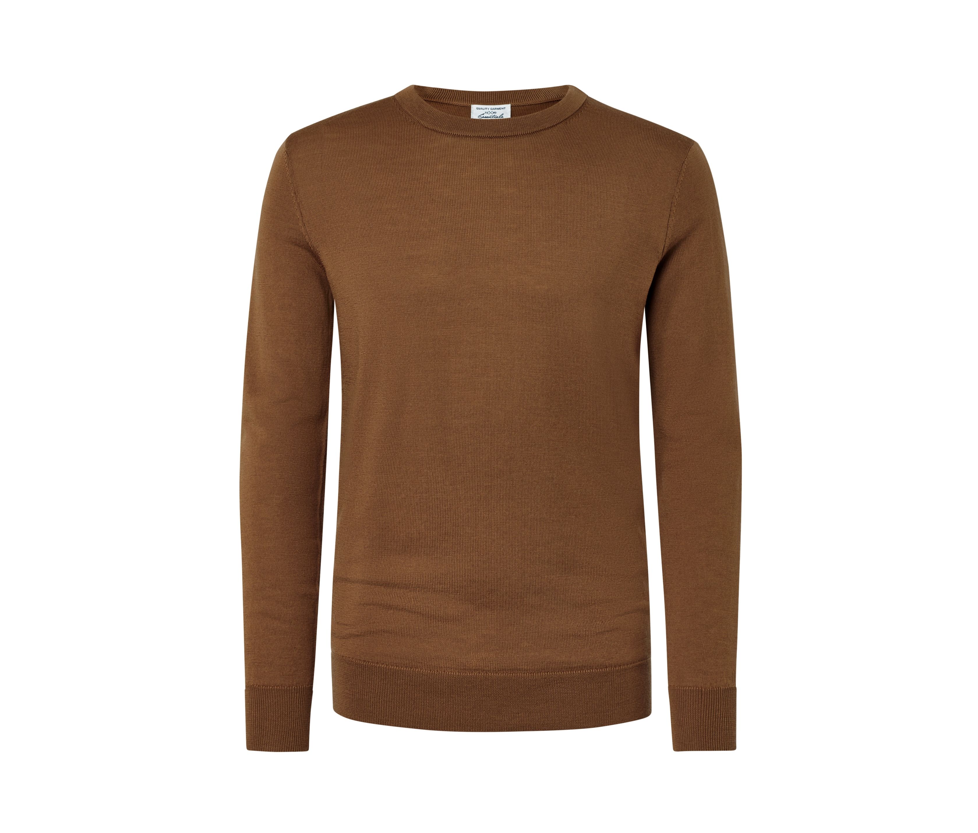 Tchibo - Sweter z wełny merino, brązowy