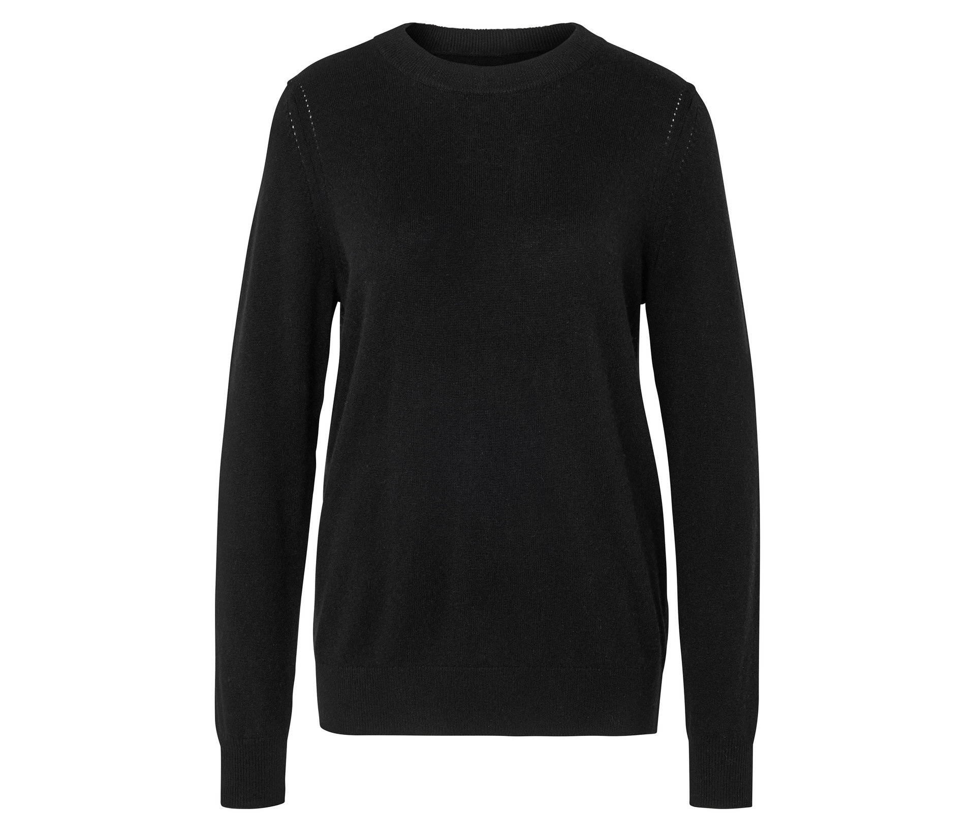 Tchibo - Sweter z delikatnej dzianiny z kaszmirem- czarny