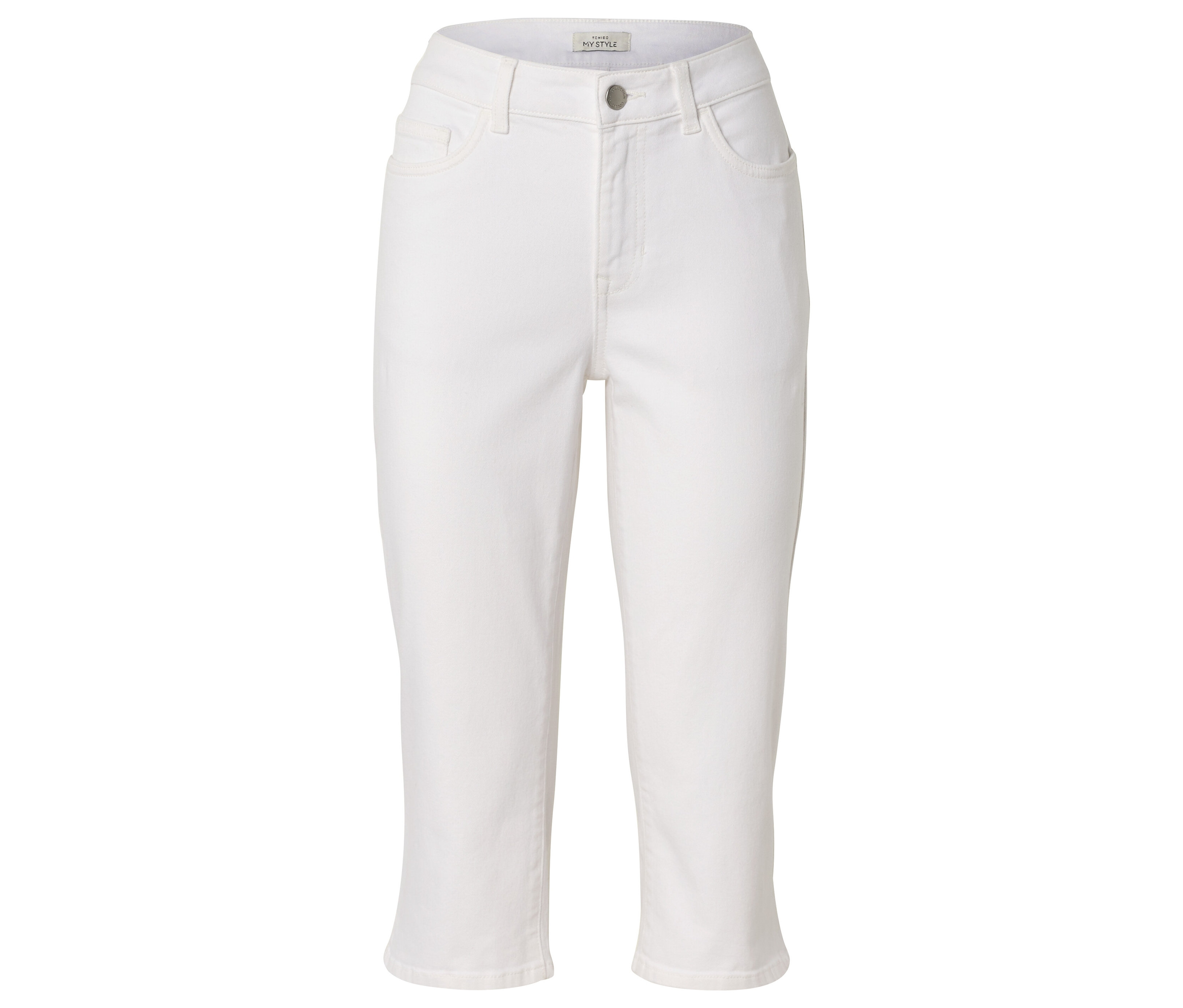 Tchibo - Rybaczki dżinsowe – fason „Mara”- biały