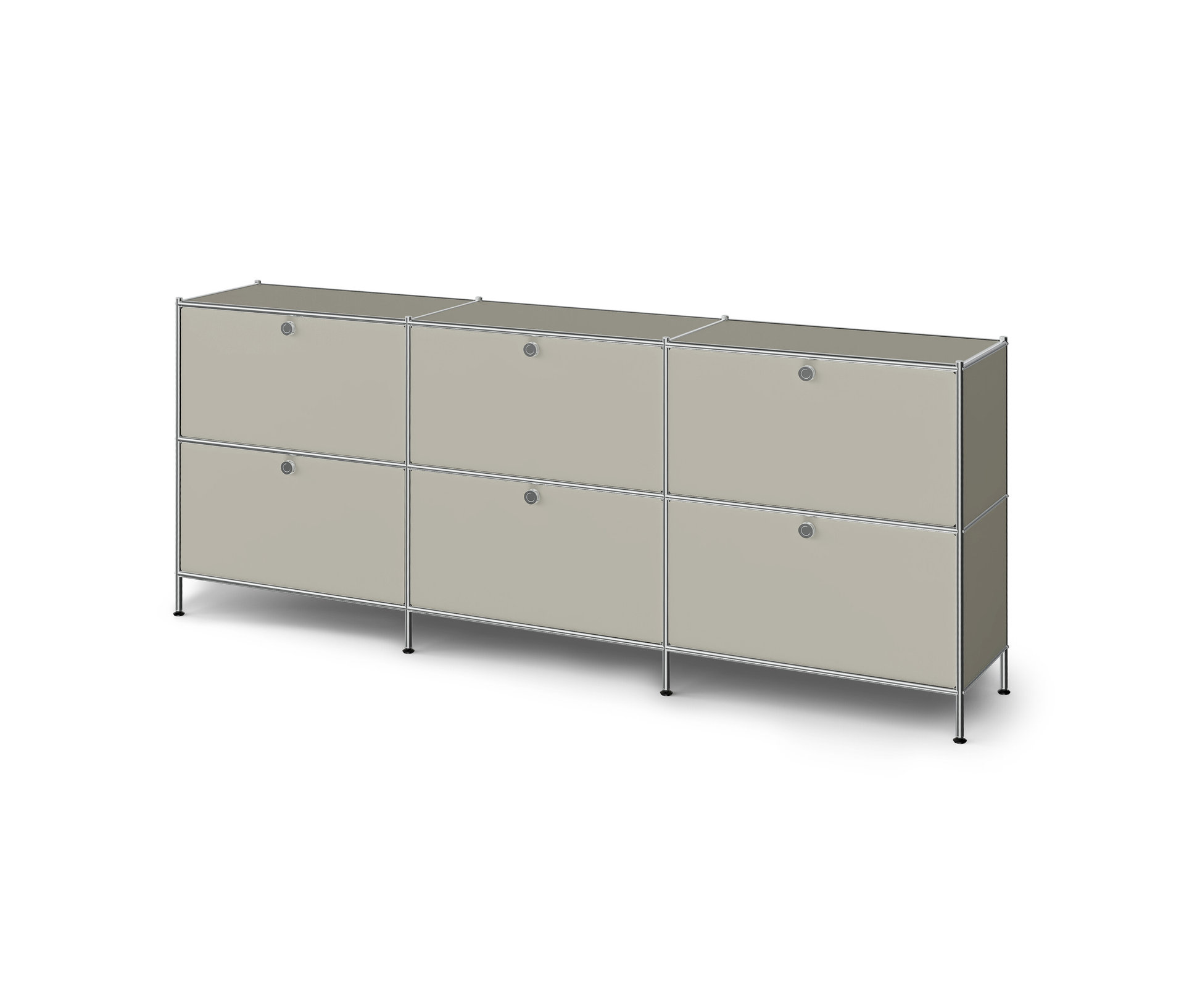 Tchibo - Metalowa szafka typu sideboard „Cn3” z 6 klapami, szara