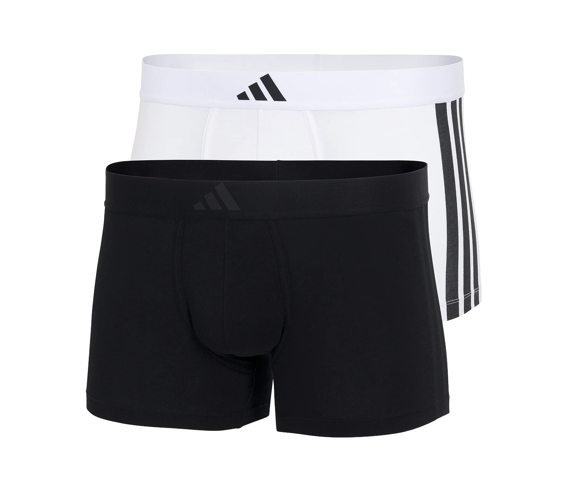 Bokserki adidas Active Flex Cotton, 2 pary, czarno-białe