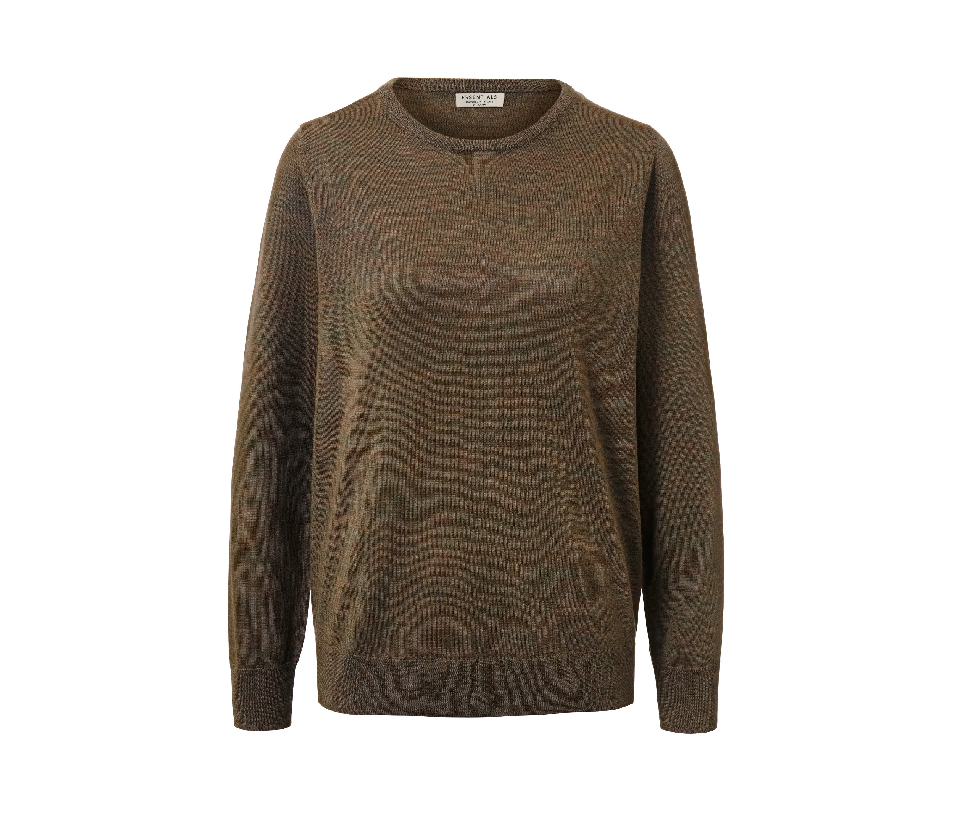 Tchibo - Sweter z wełny merino- brązowy