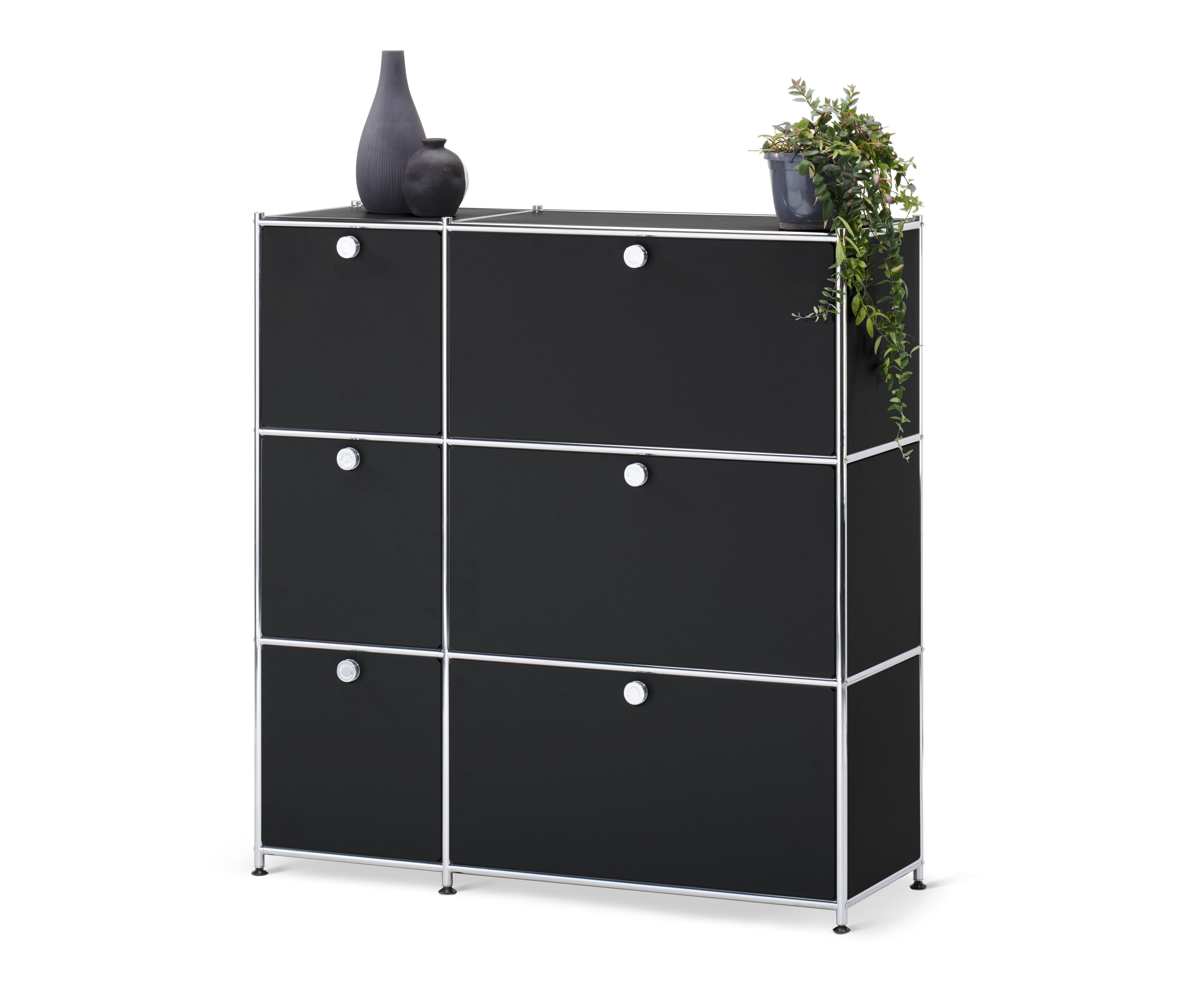 Tchibo - Komoda »Cn3« z 6 klapami - kolor: czarny