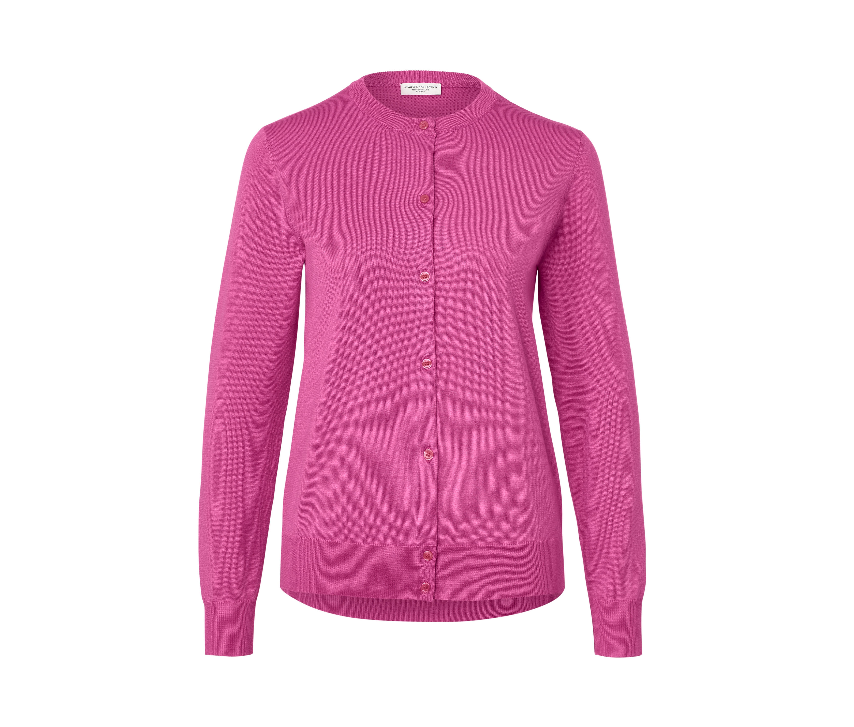 Tchibo - Kardigan z dzianiny o drobnym splocie- różowy