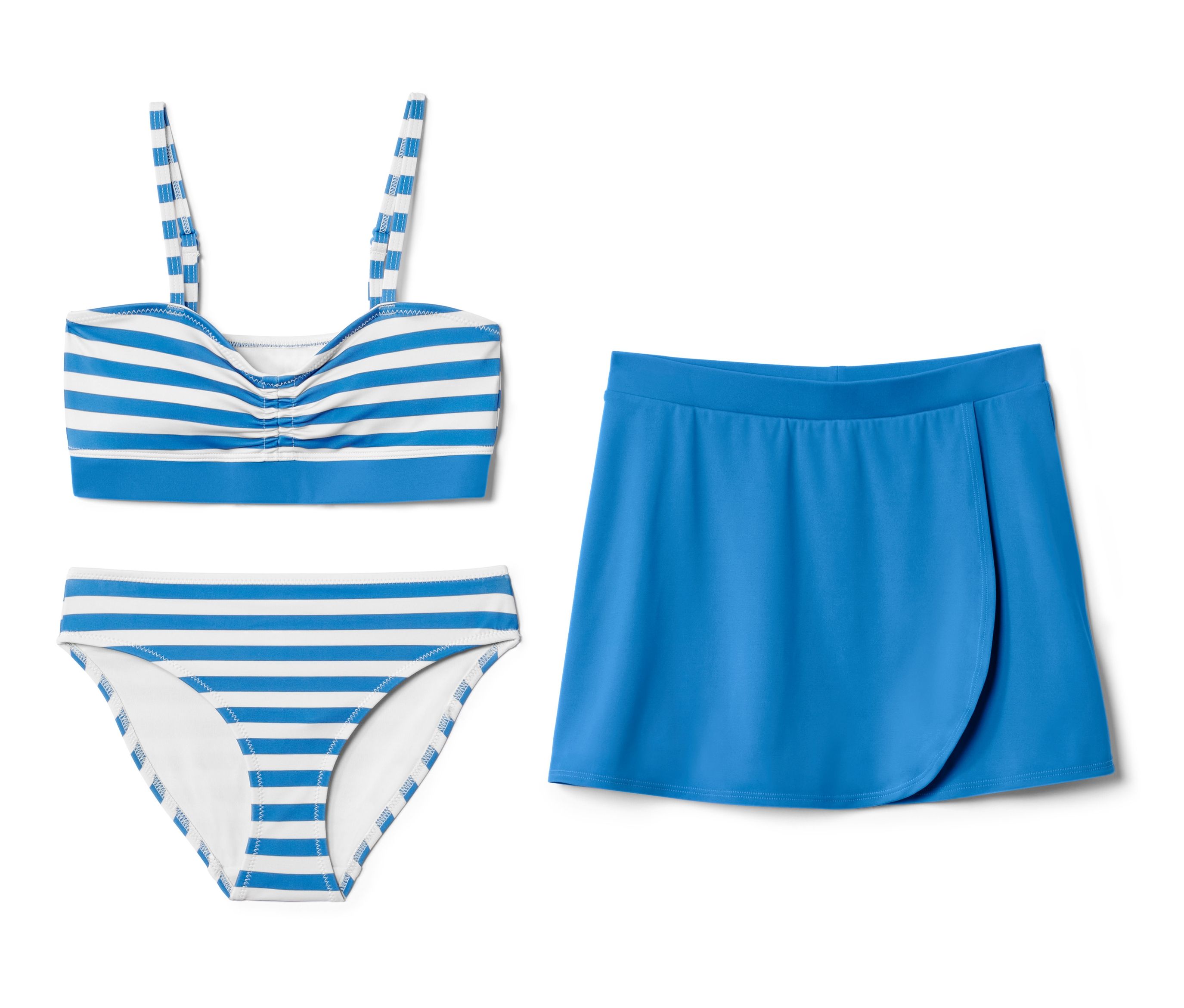 Tchibo - Dziecięcy zestaw bikini - rozmiar 170/176 - kolor: beżowy/niebieski