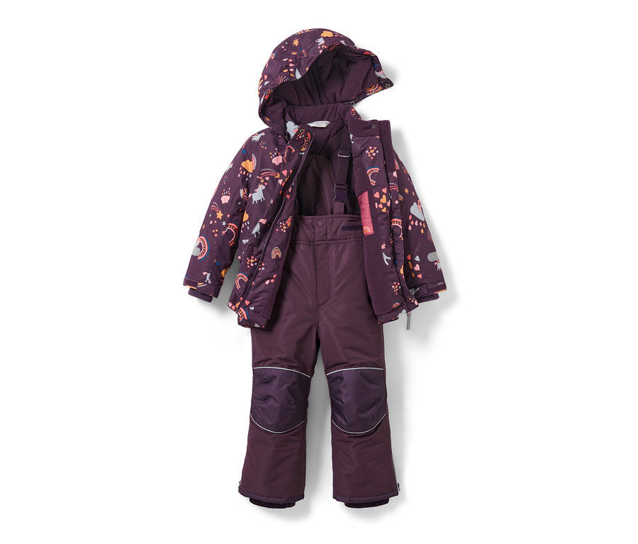 Dwuczęściowy kombinezon zimowy w jednorożce, gwiazdy i tęcze.