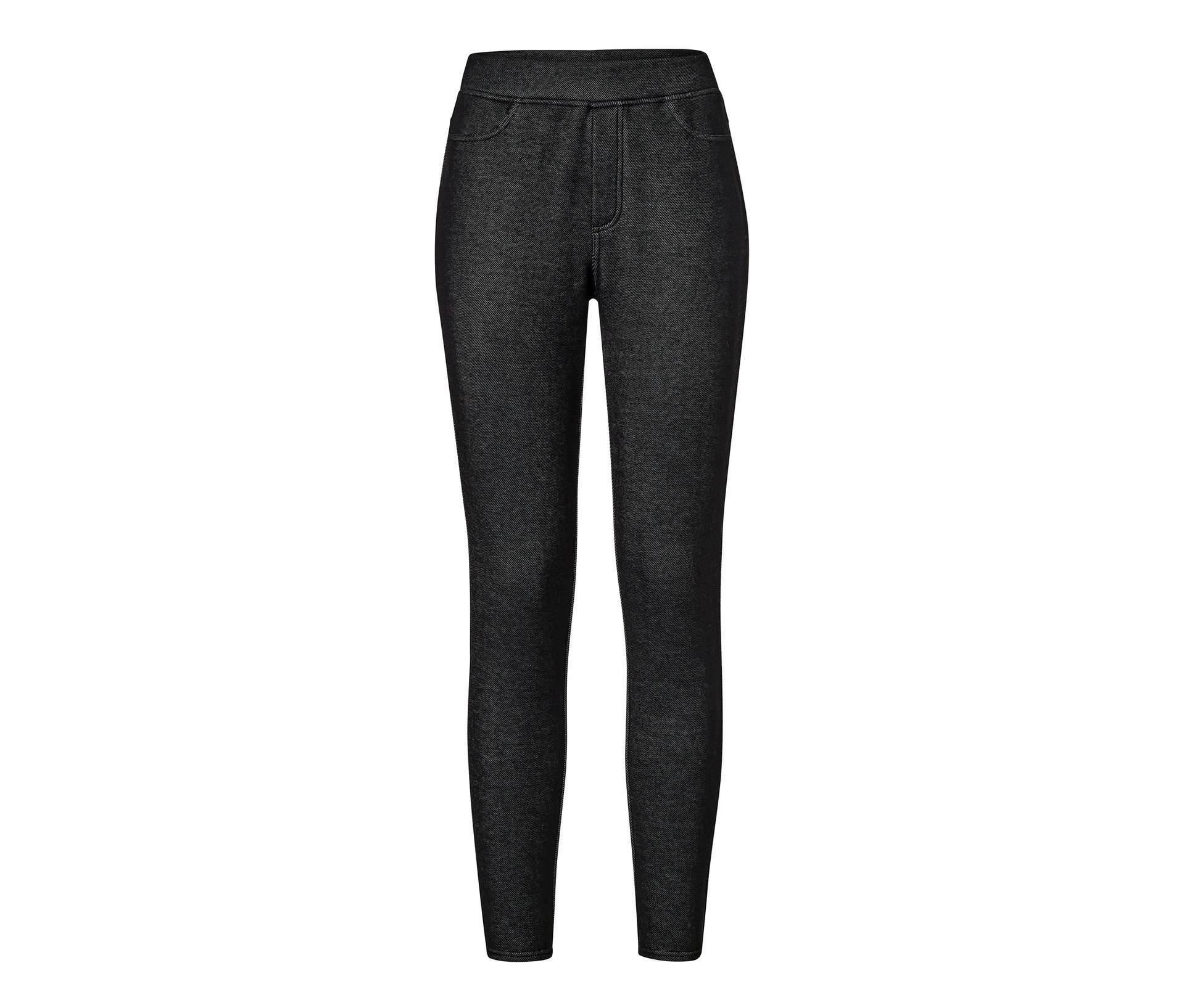 Tchibo - Ocieplane legginsy stylizowane na dżinsy- czarny