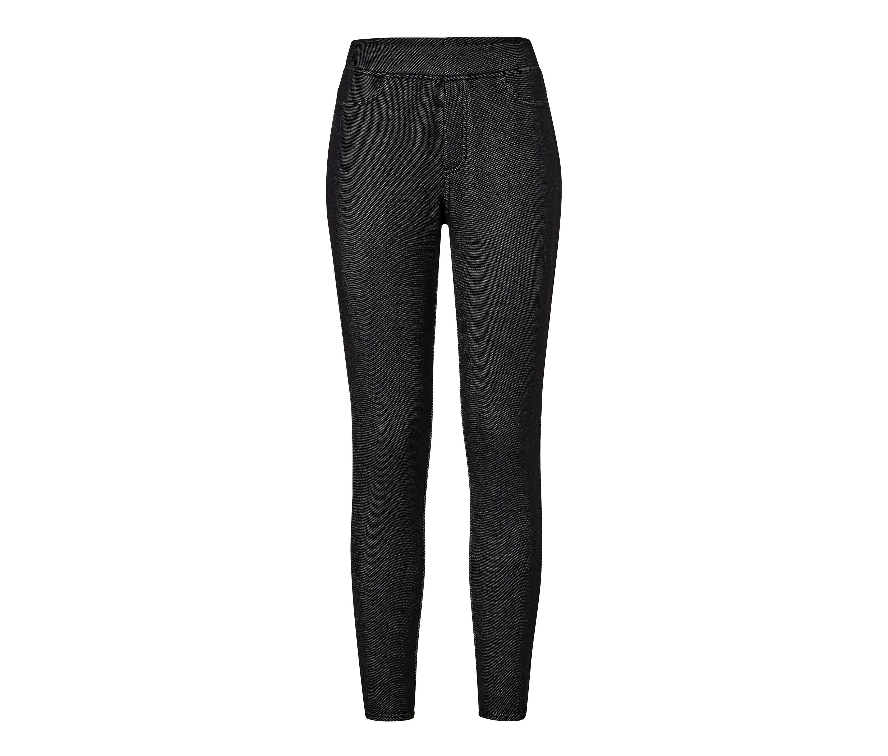 Tchibo - Ocieplane legginsy stylizowane na dżinsy, czarny